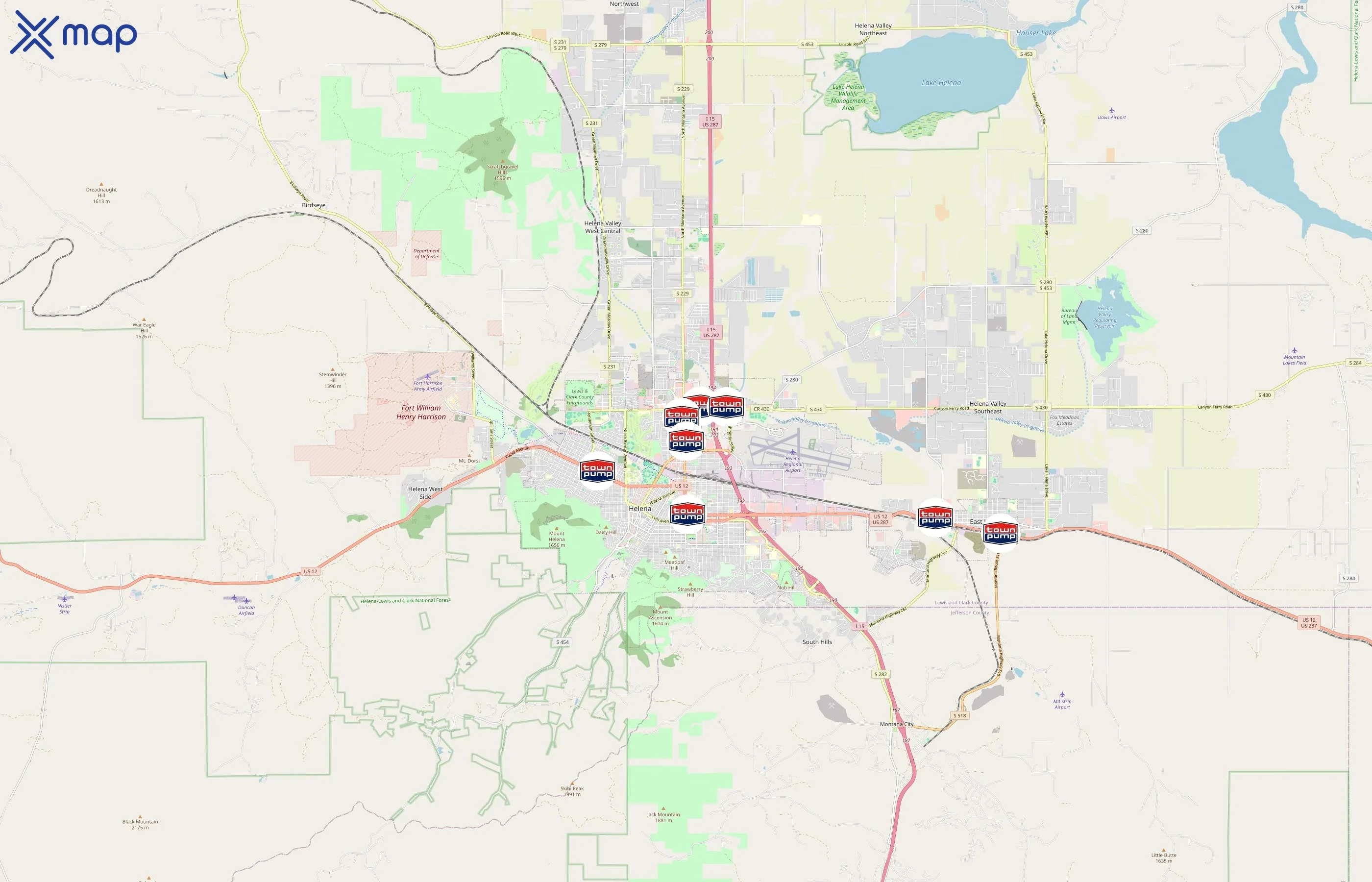 Town Pump area coverage