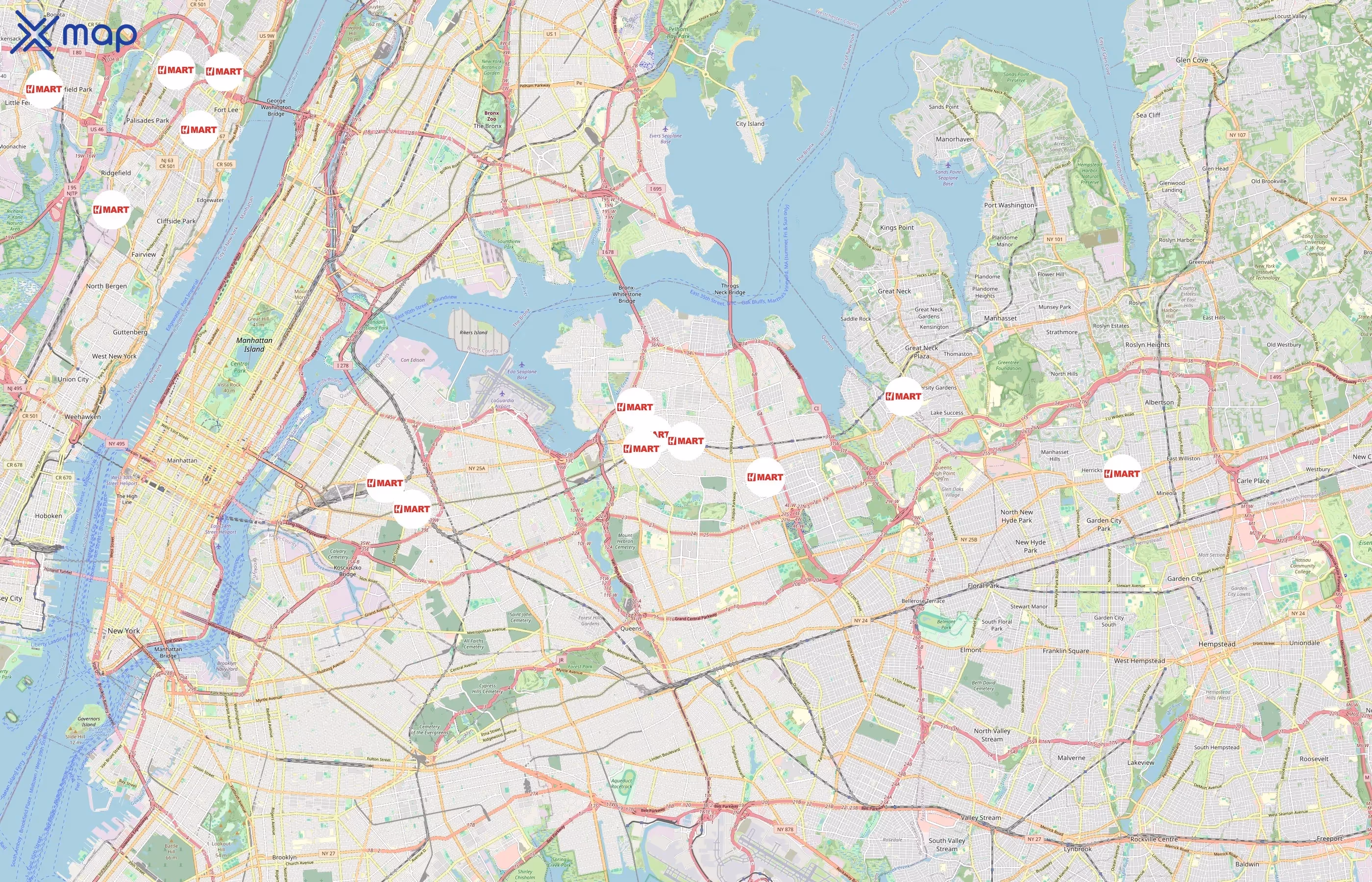 H Mart area coverage
