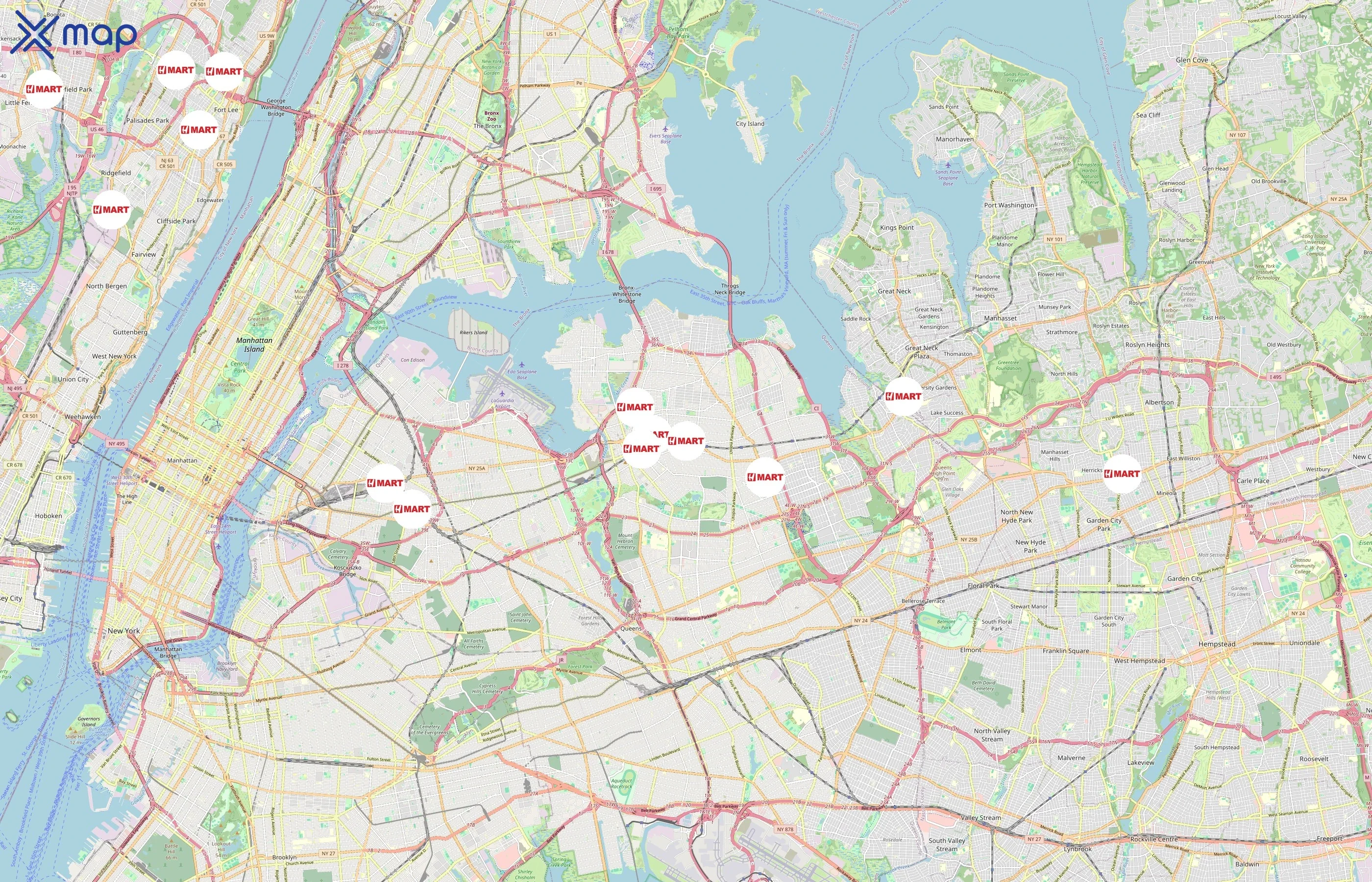 H Mart area coverage