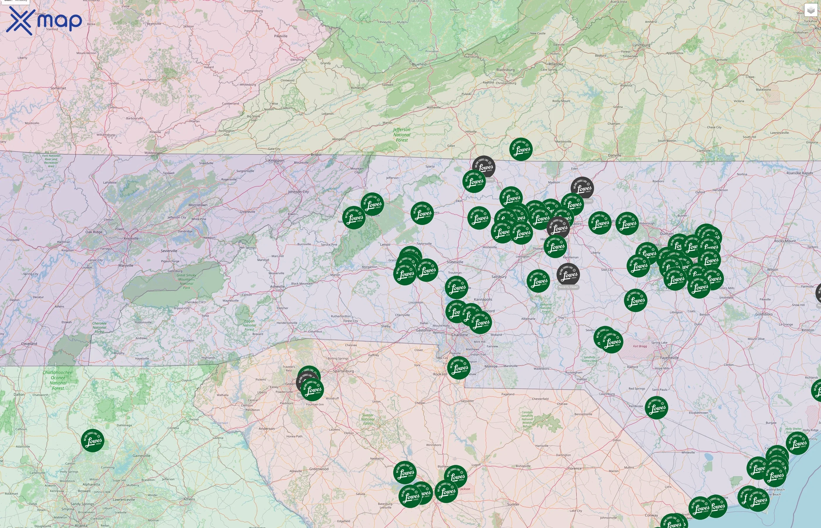 Lowes Foods street hotspots