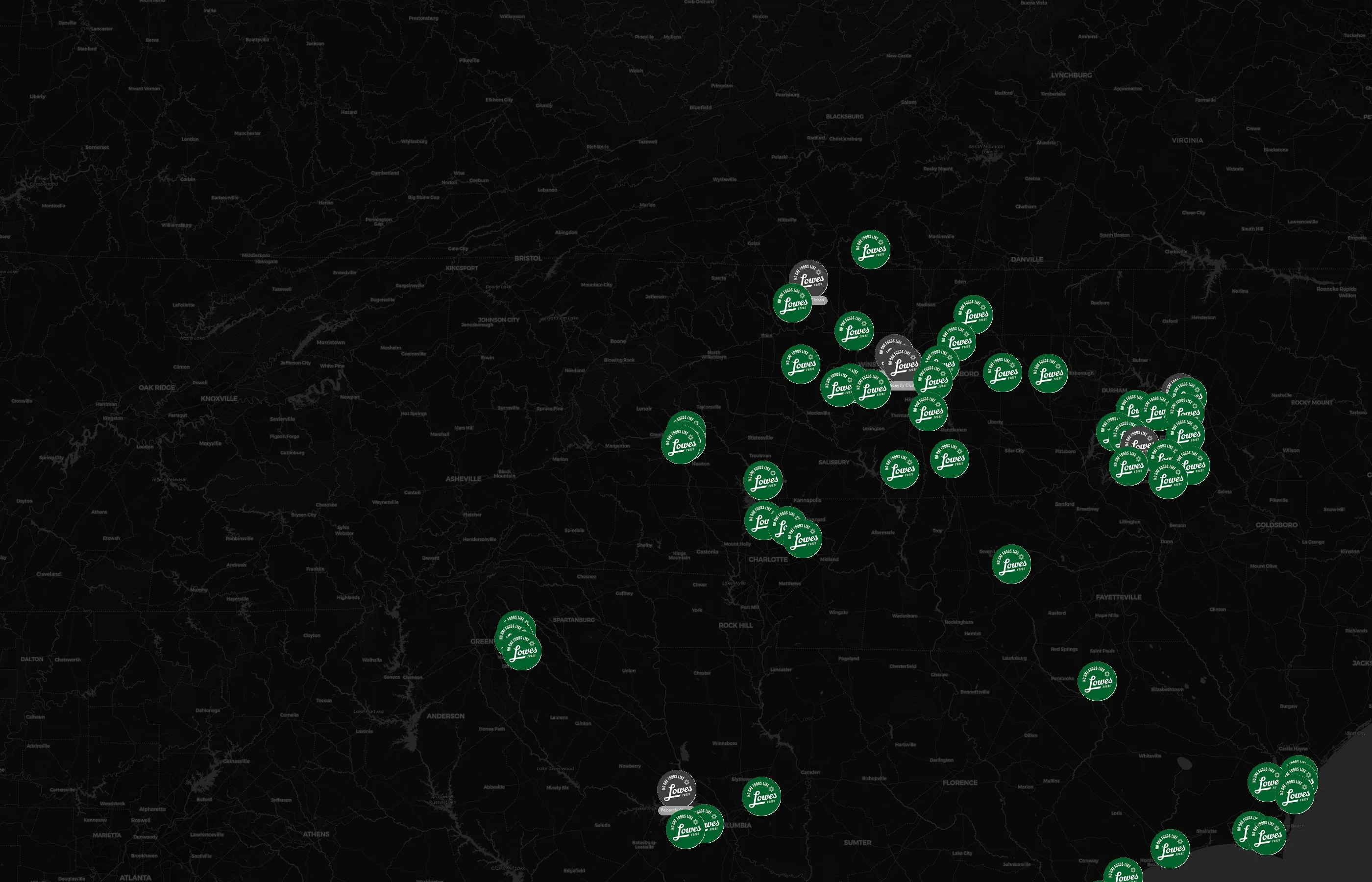 Lowes Foods city distribution