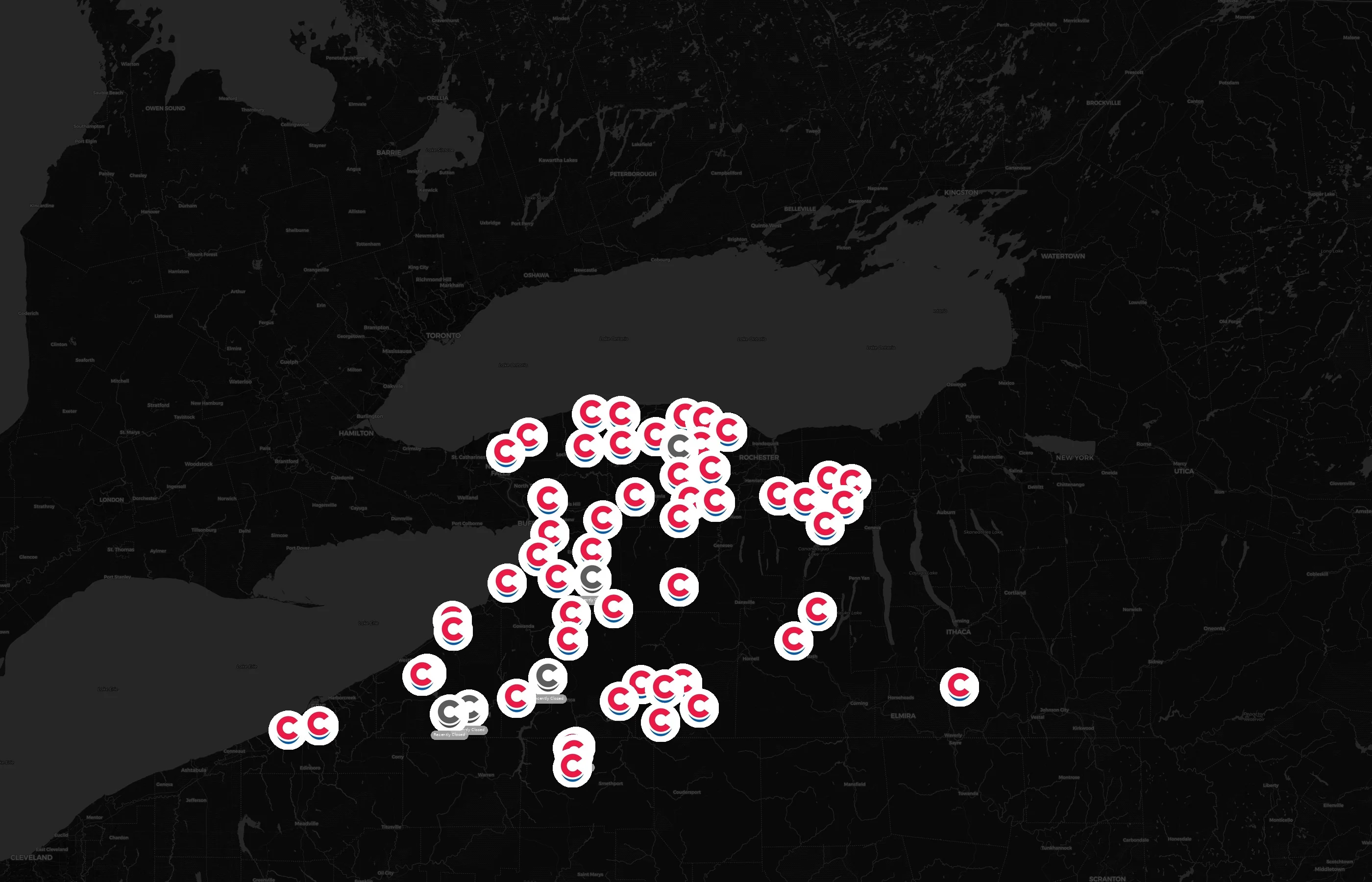 Crosby's city distribution