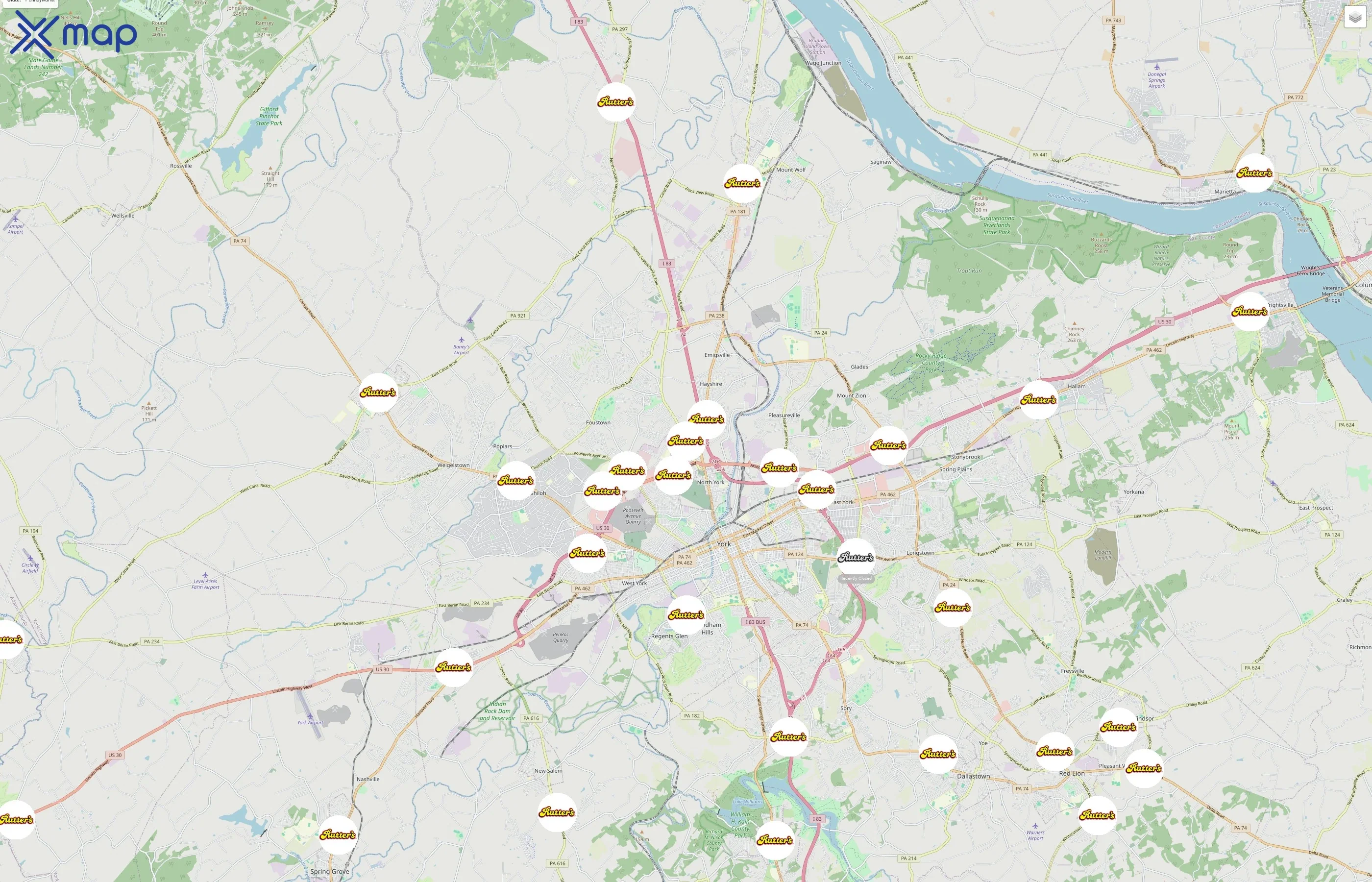 Rutter's traffic data