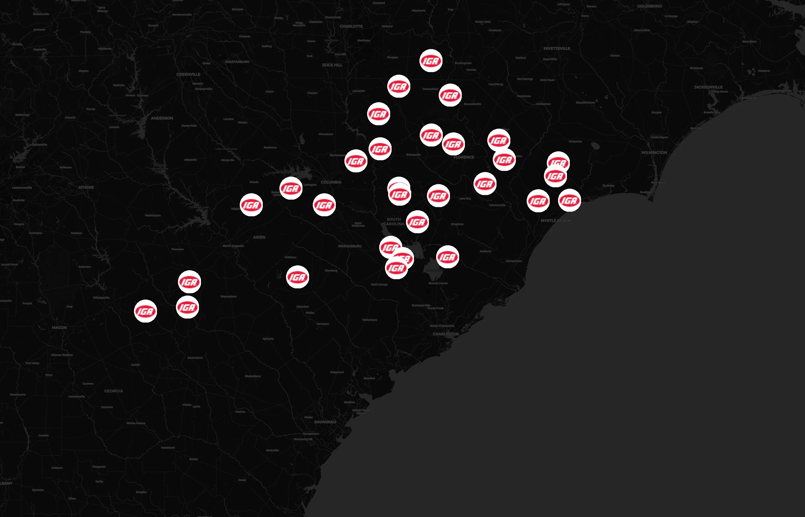 IGA city distribution