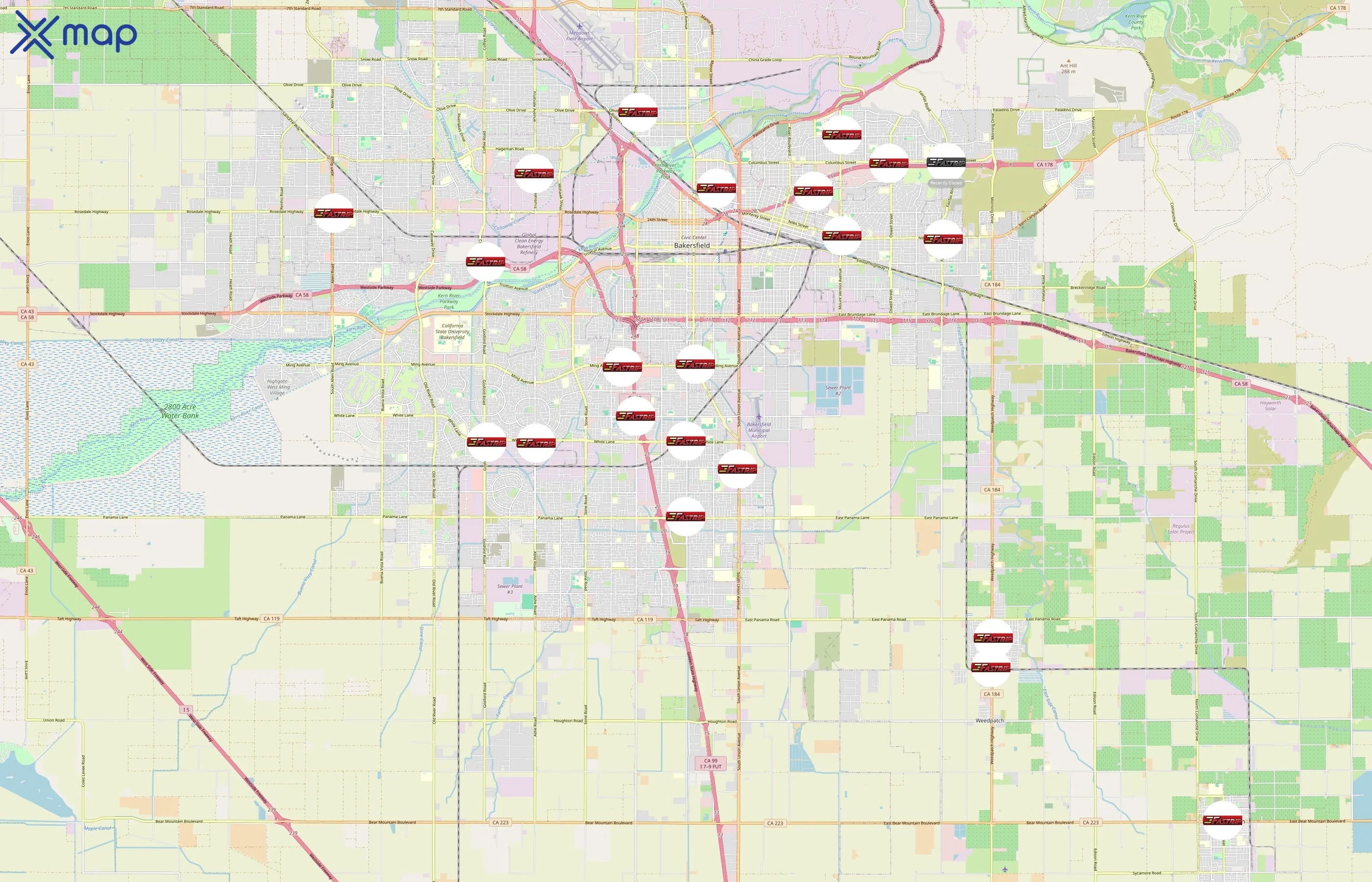 Fastrip area coverage