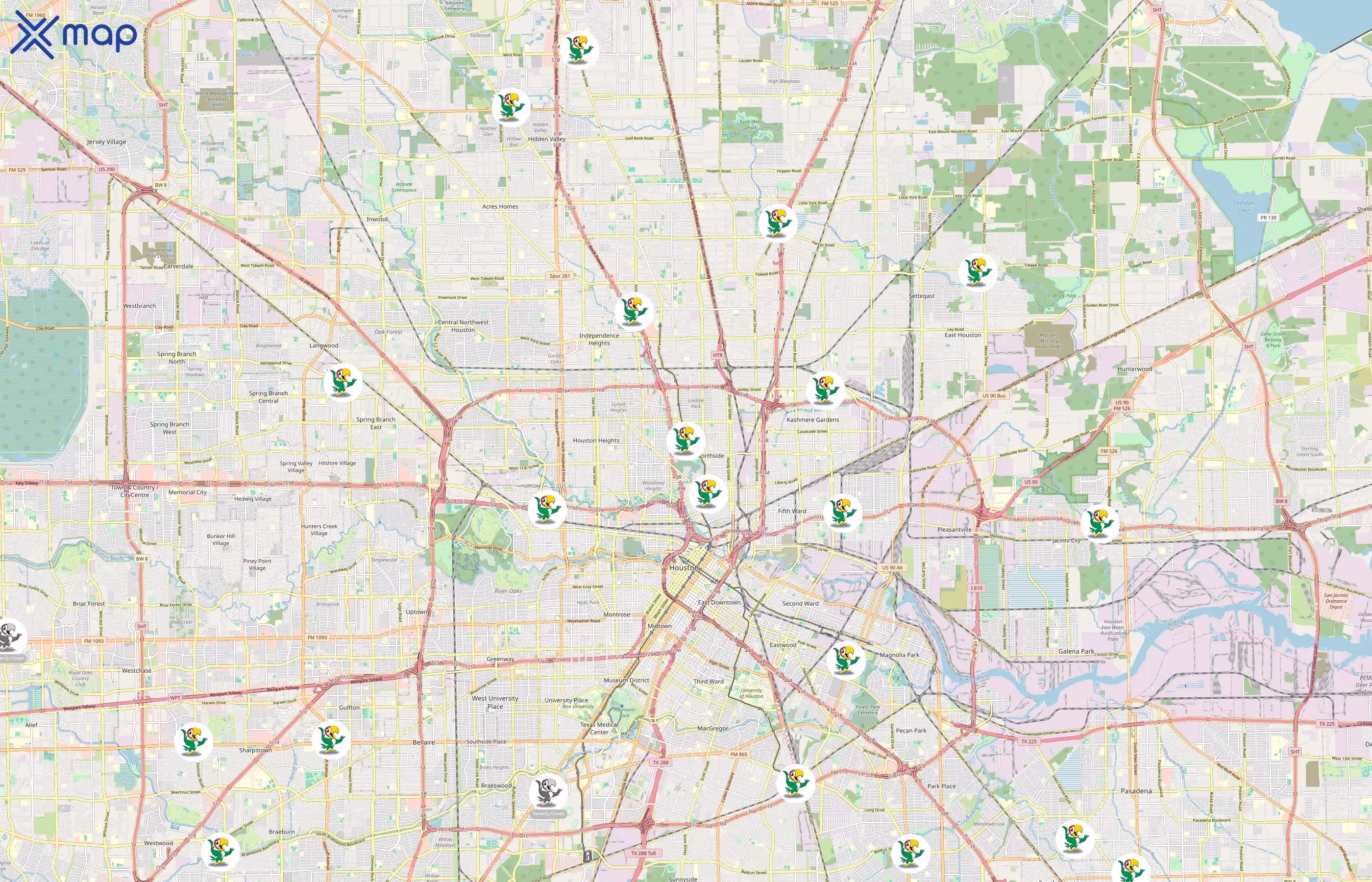 Fiesta Mart area coverage