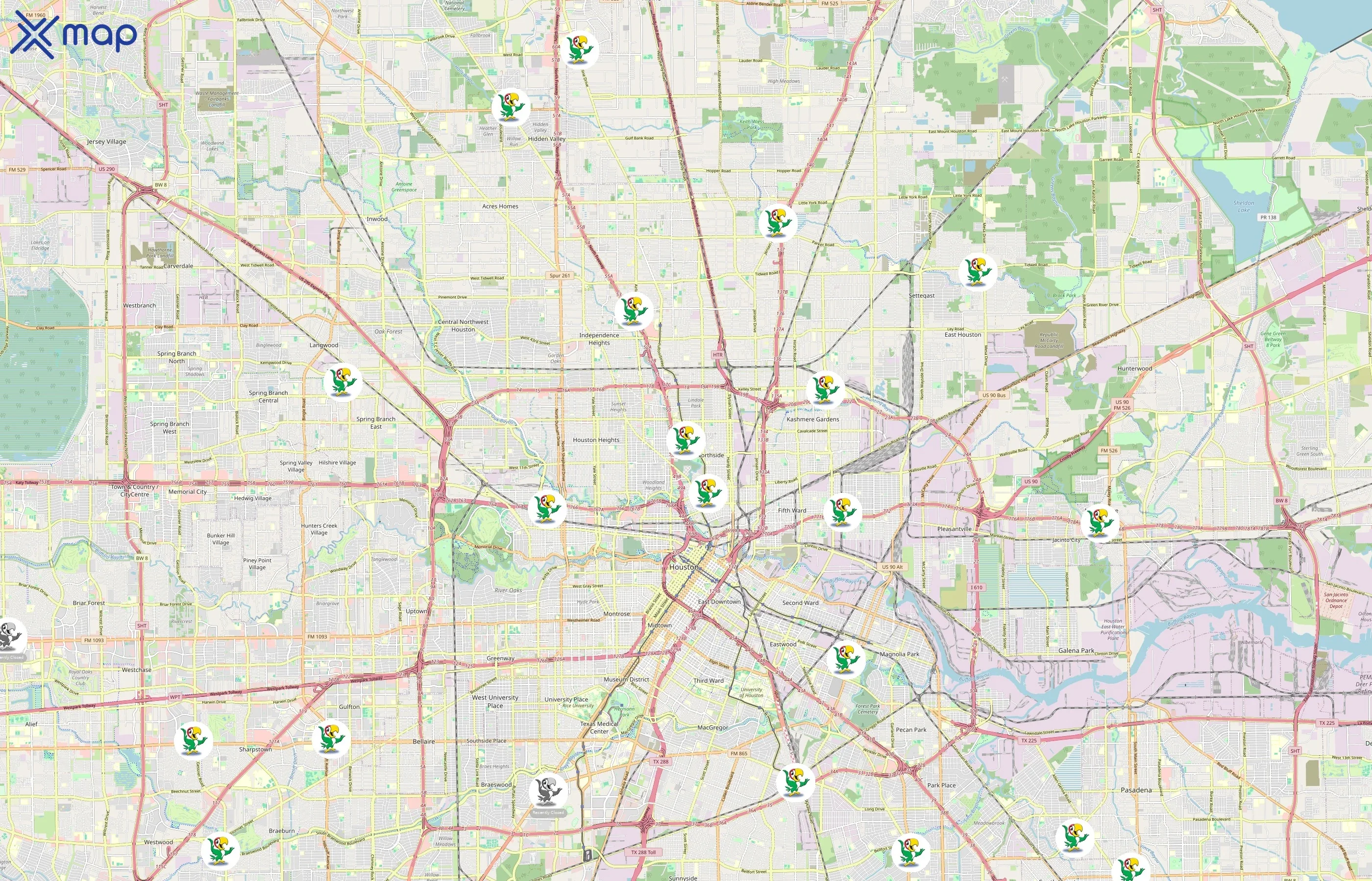 Fiesta Mart area coverage