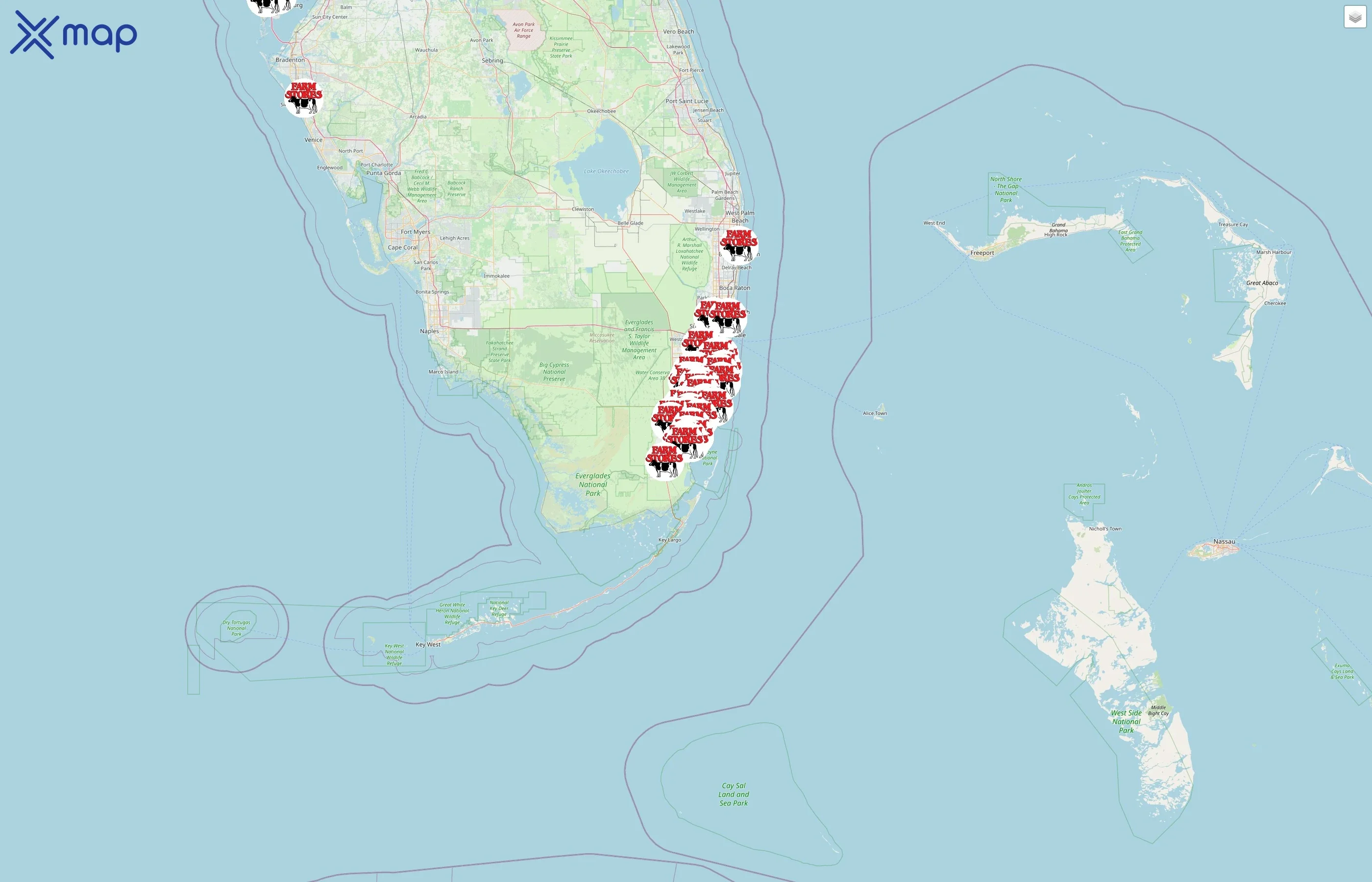 Farm Stores street hotspots