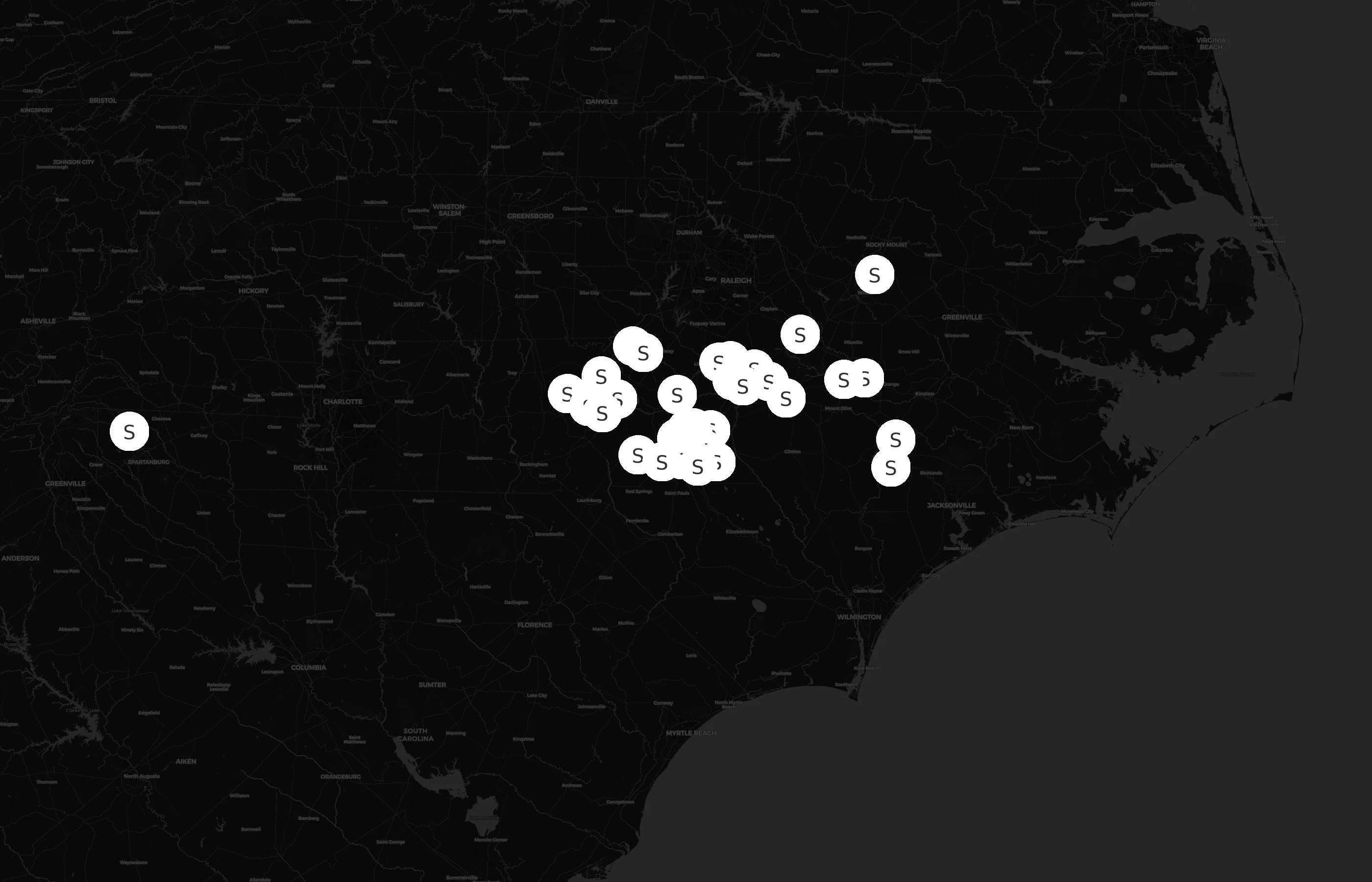 Short Stop Food Marts city distribution