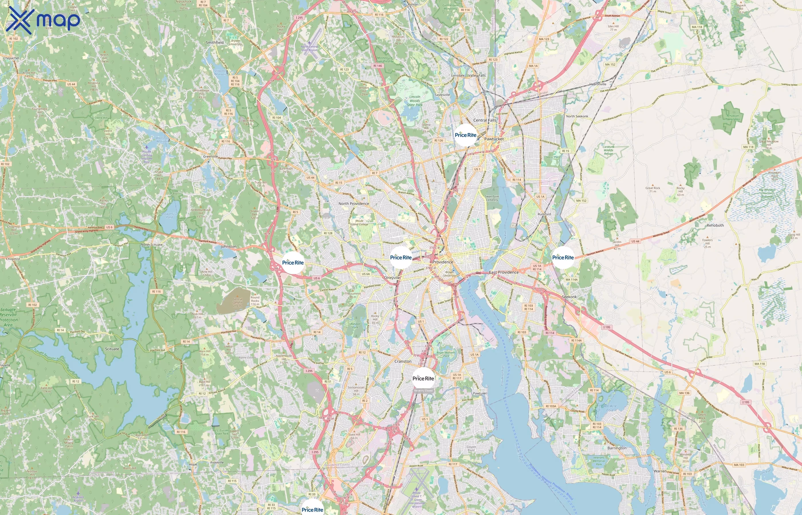 Price Rite Marketplace area coverage