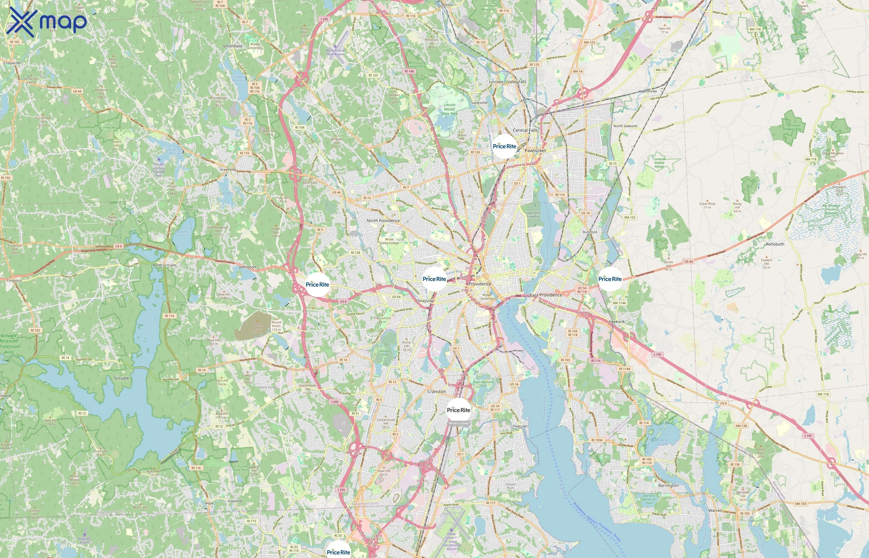 Price Rite Marketplace area coverage