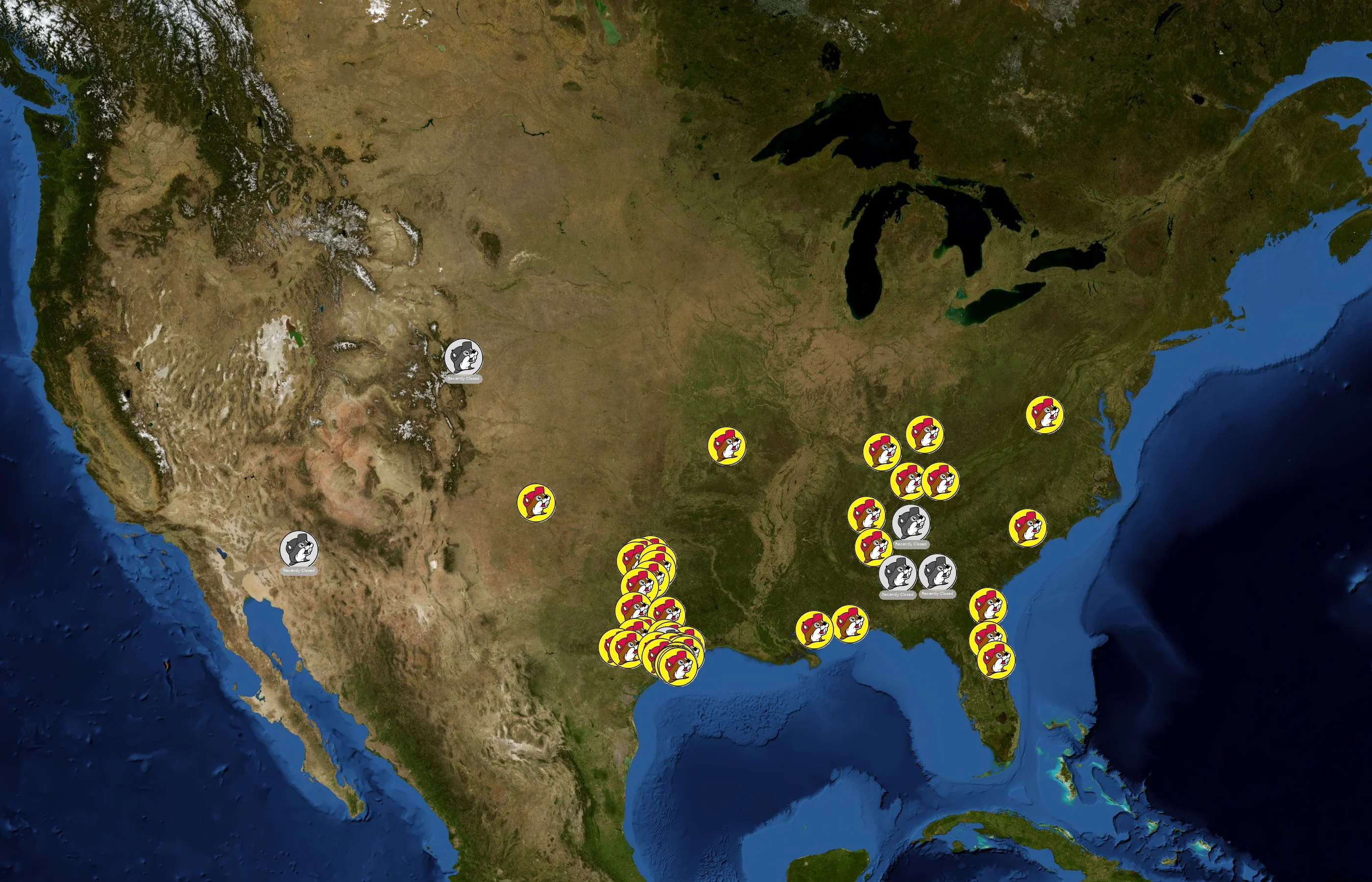 Buc-ee's state distribution