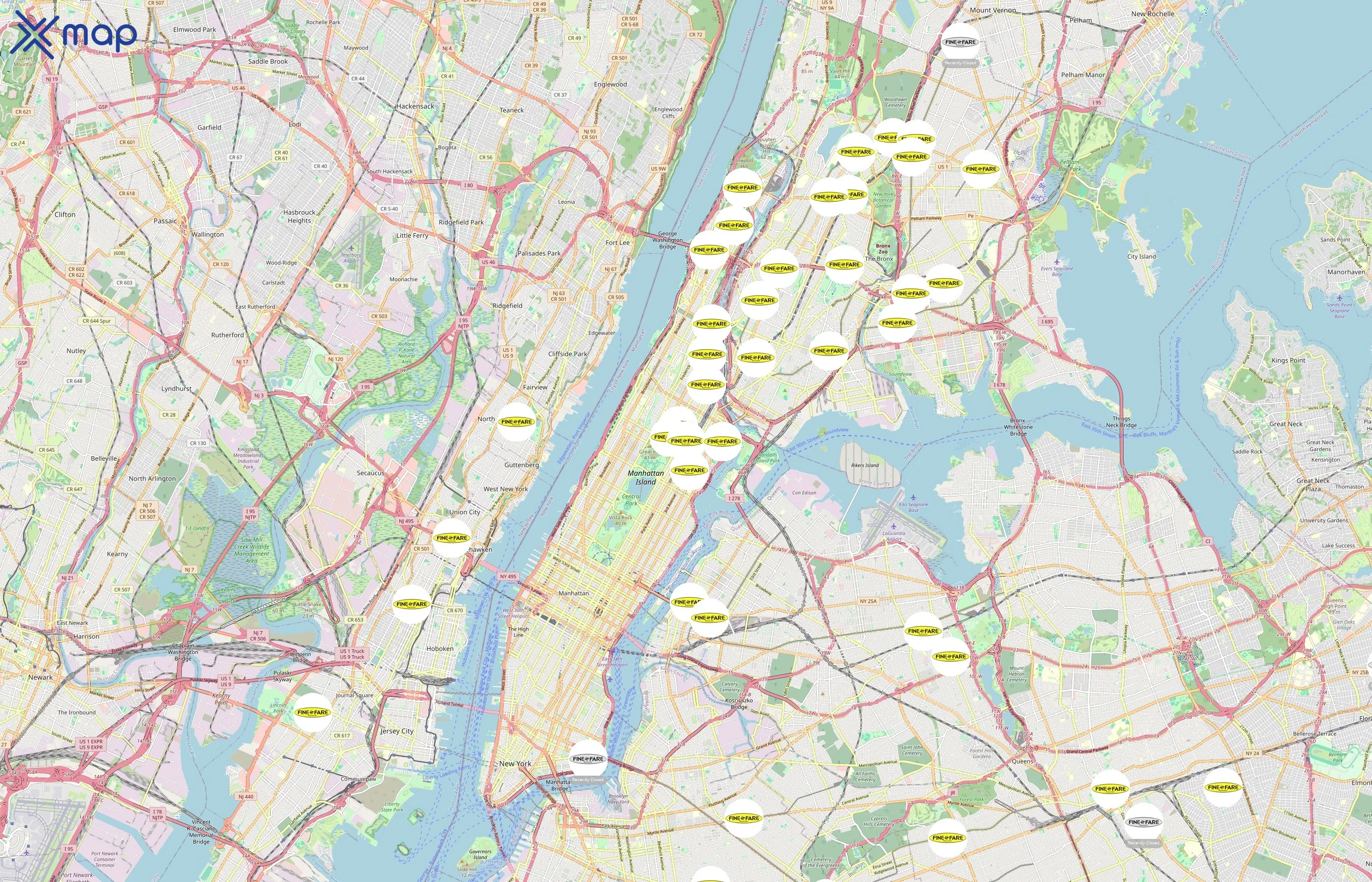 Fine Fare Supermarkets area coverage