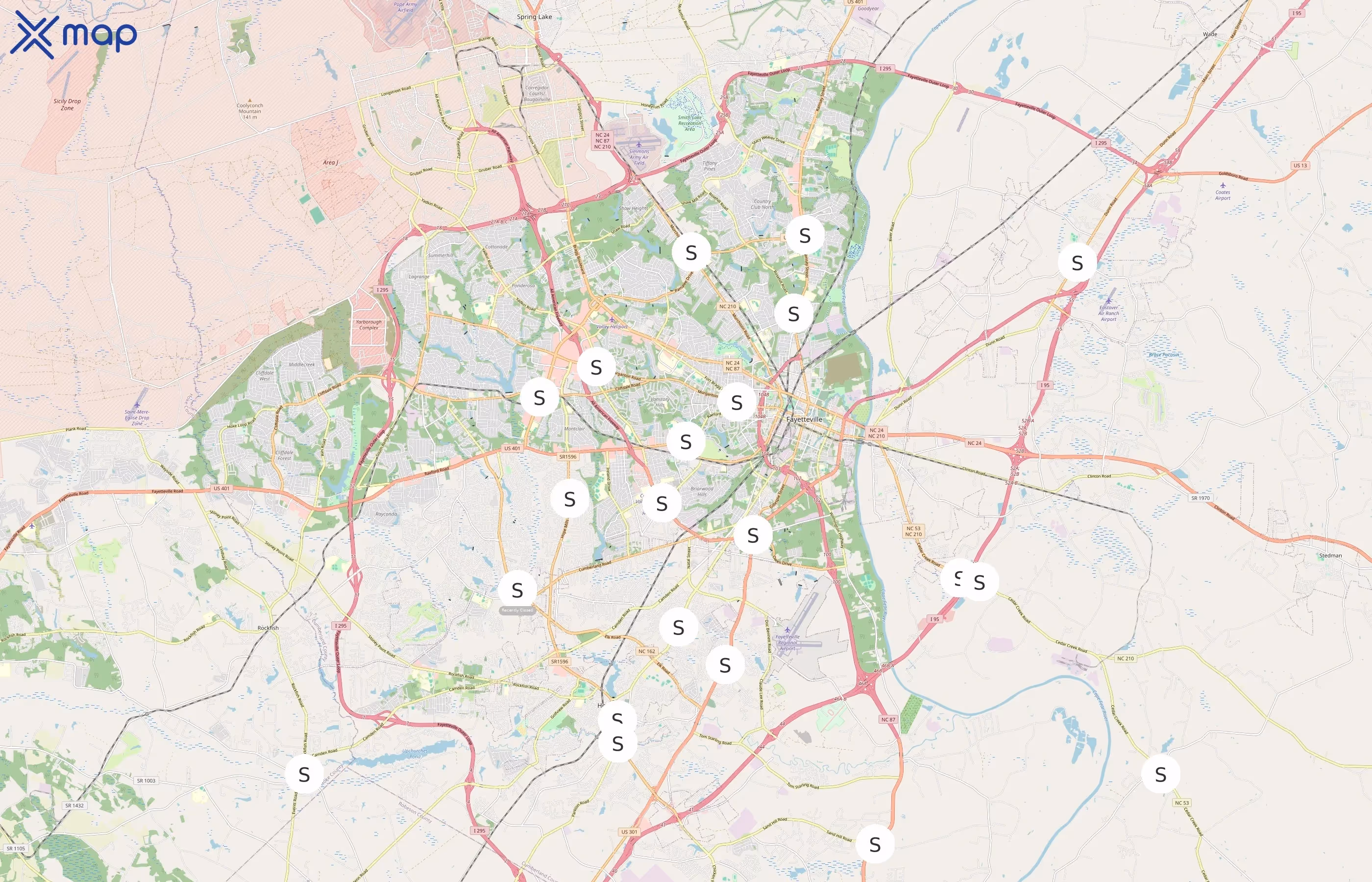Short Stop Food Marts area coverage