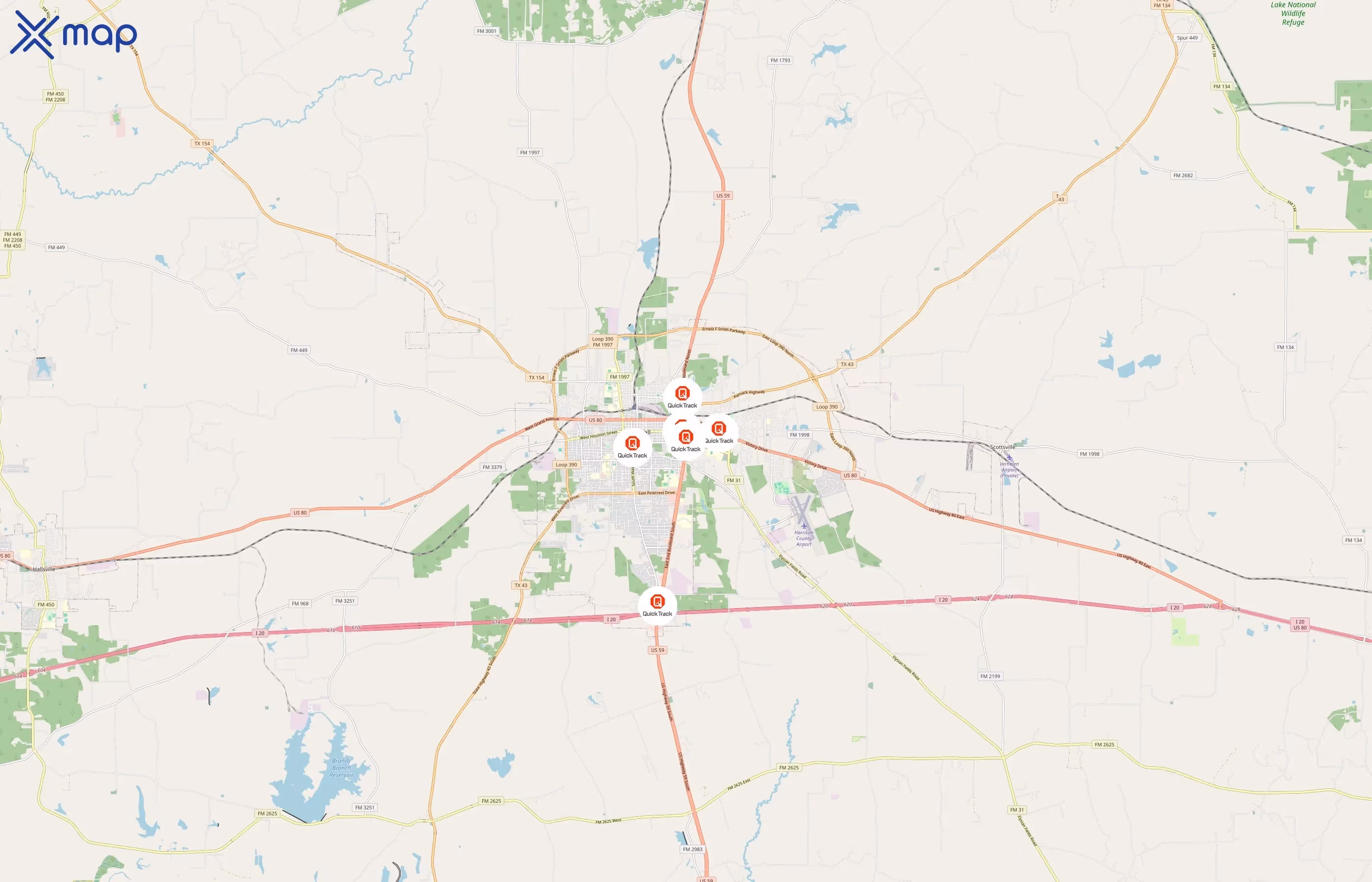Quick Track Inc area coverage