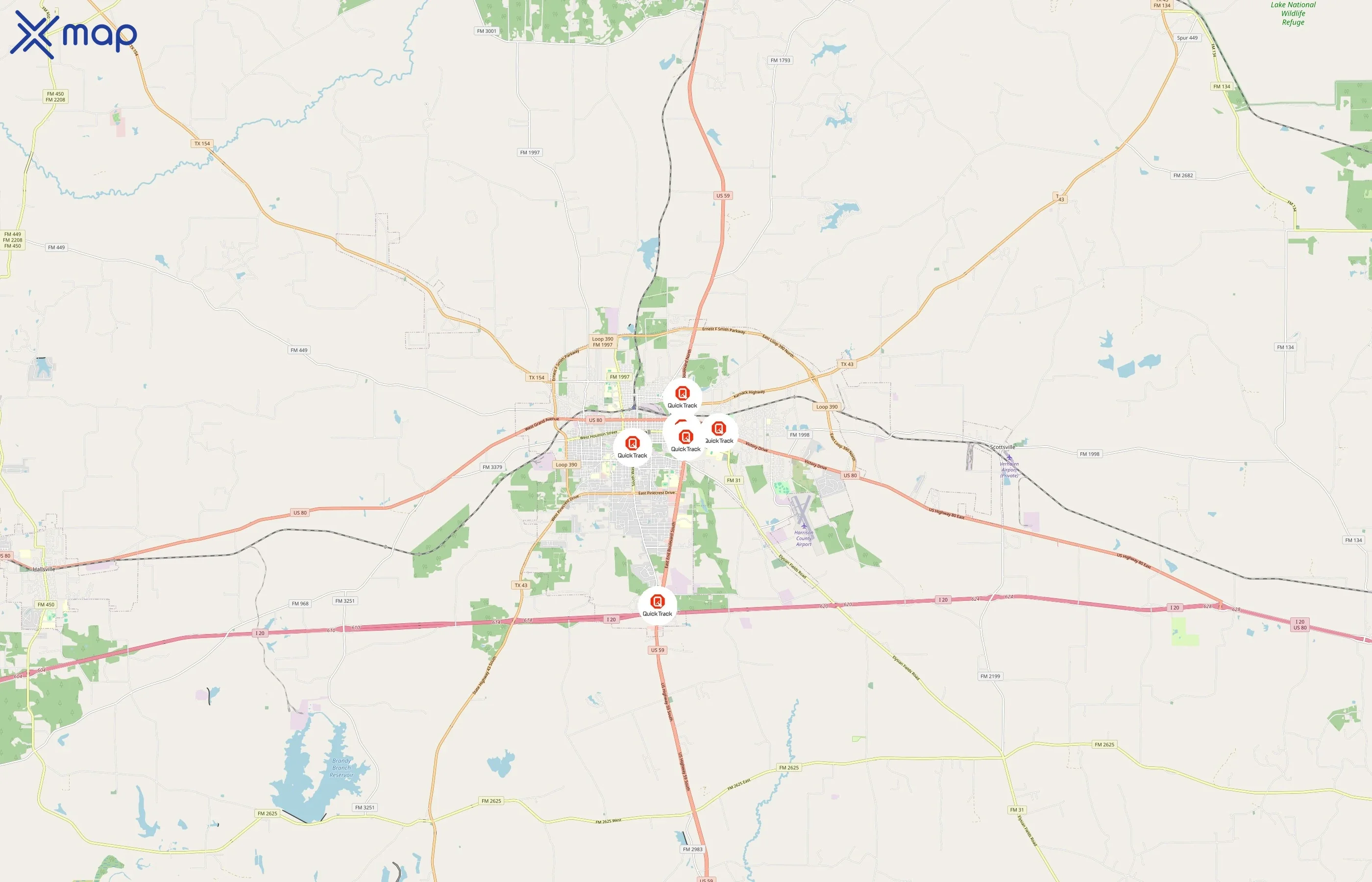 Quick Track Inc area coverage