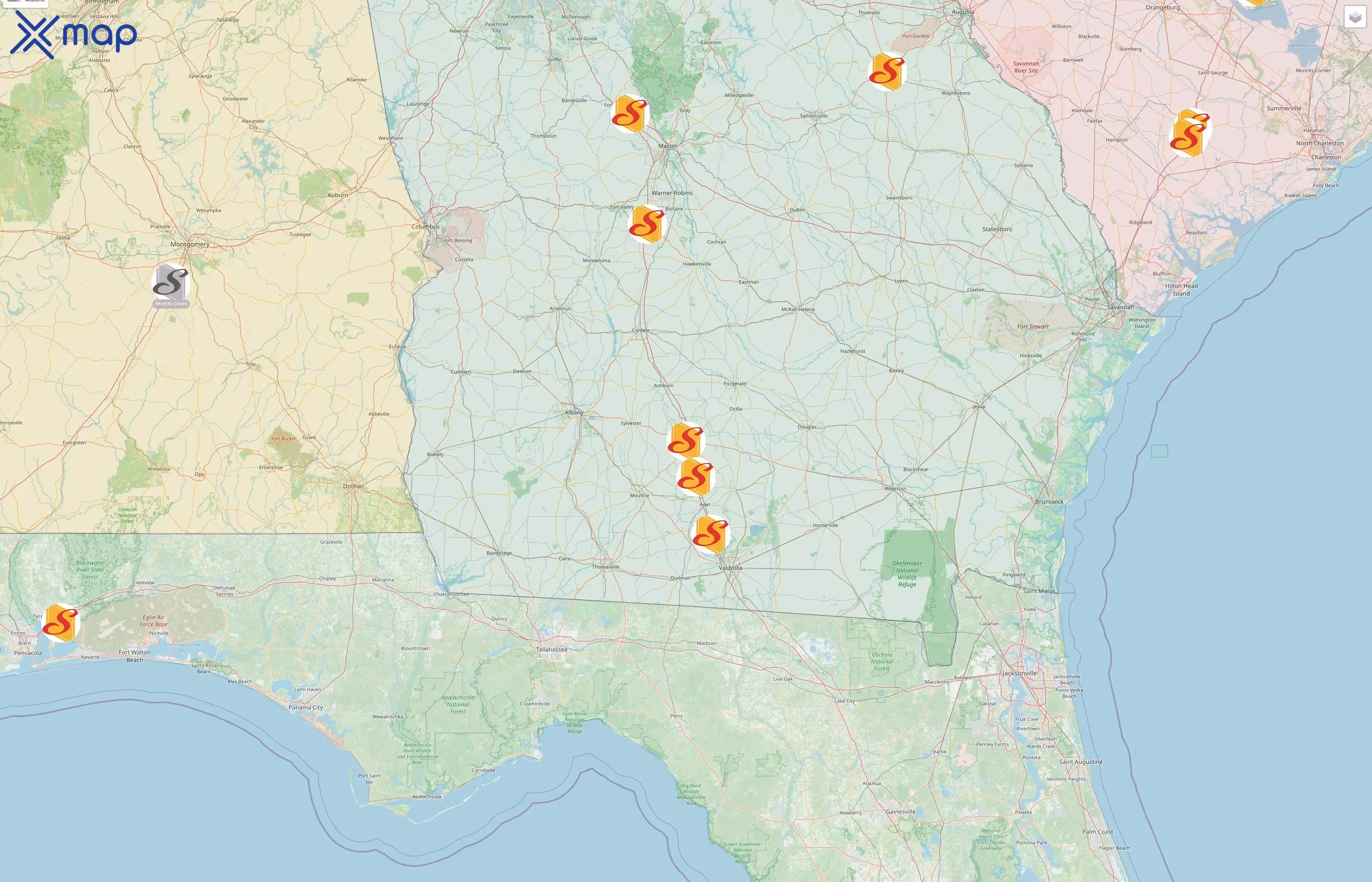 Stuckey's street hotspots