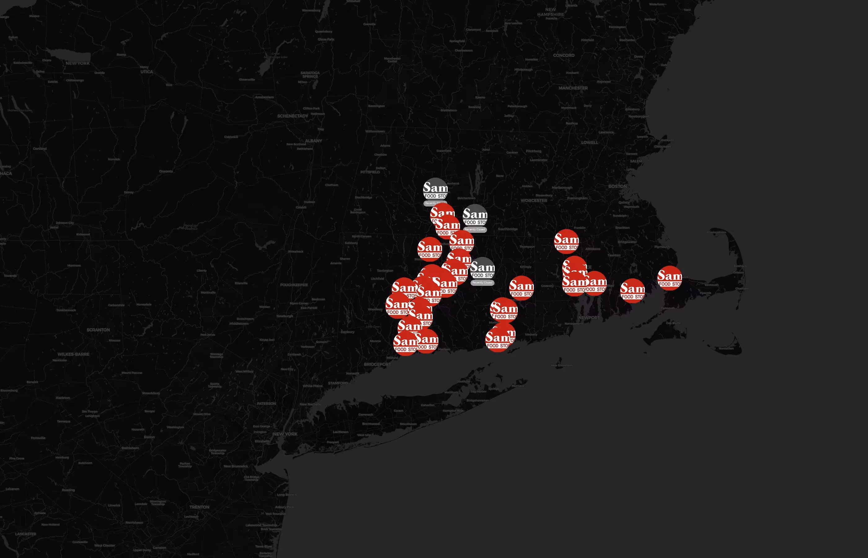 Sam's Food Stores city distribution