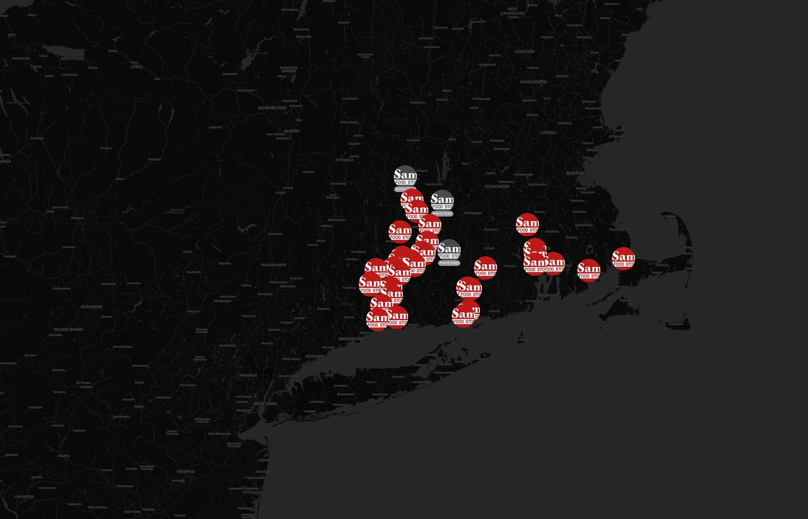 Sam's Food Stores city distribution