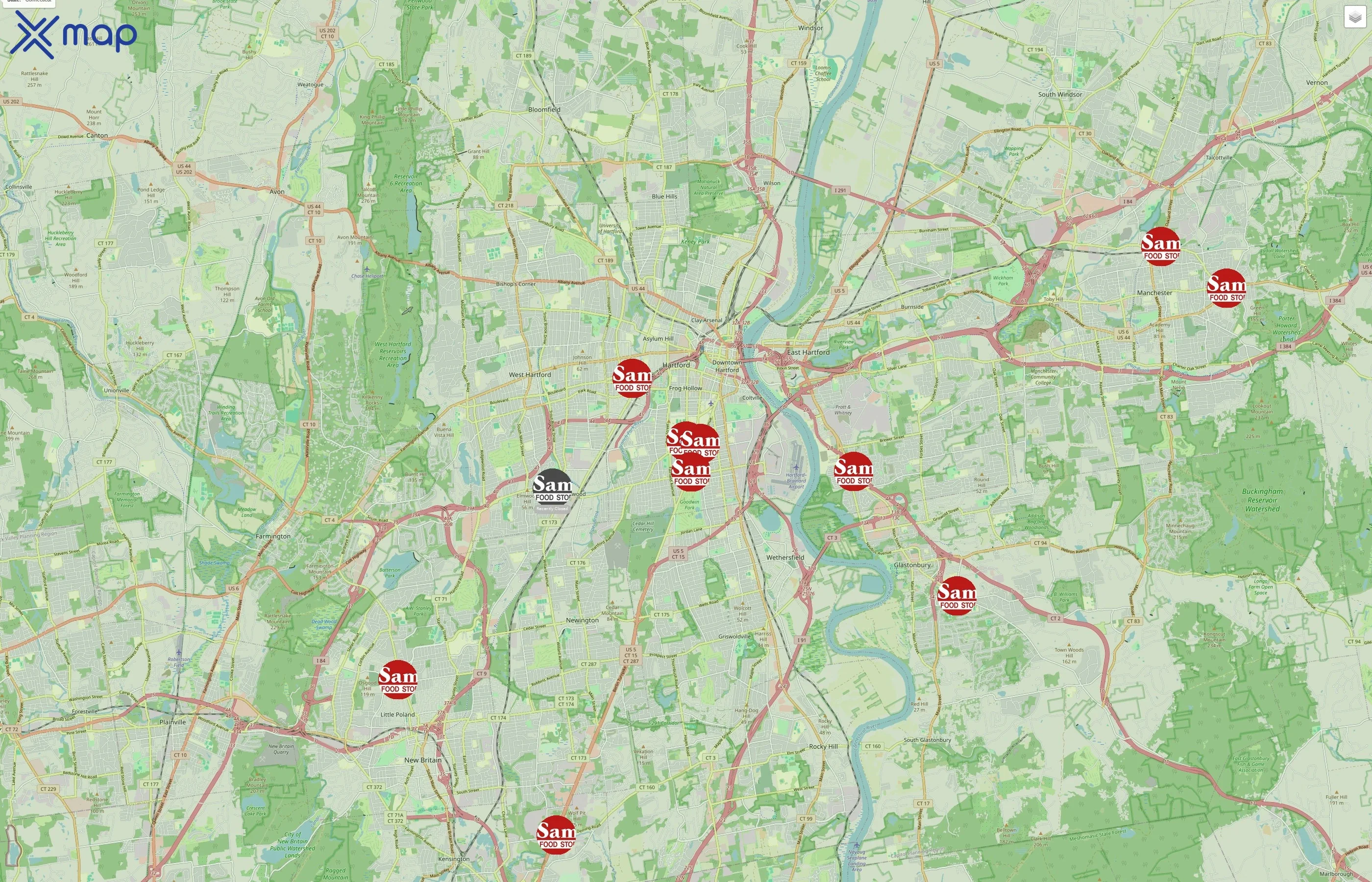 Sam's Food Stores traffic data