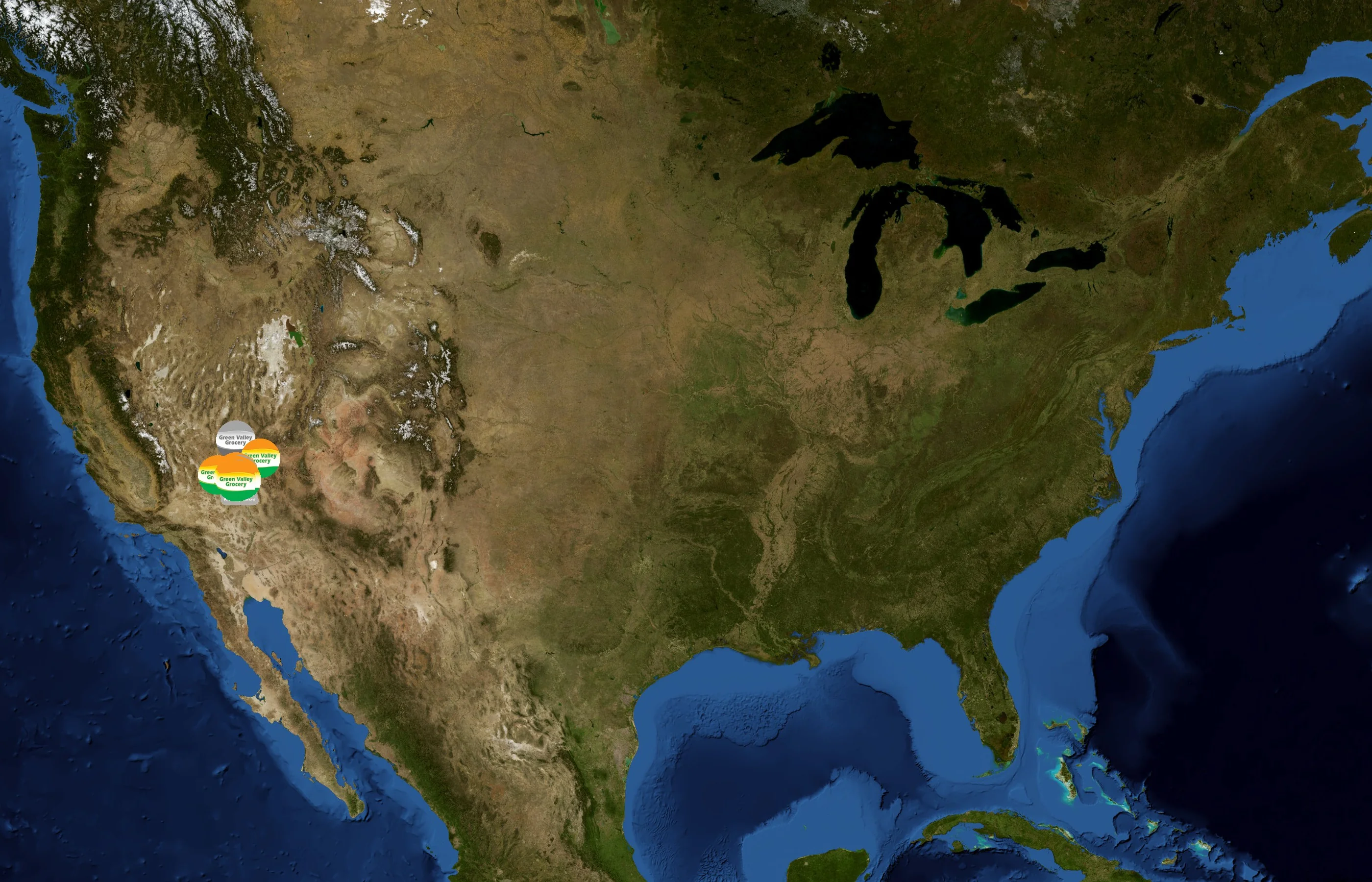 Green Valley Grocery state distribution