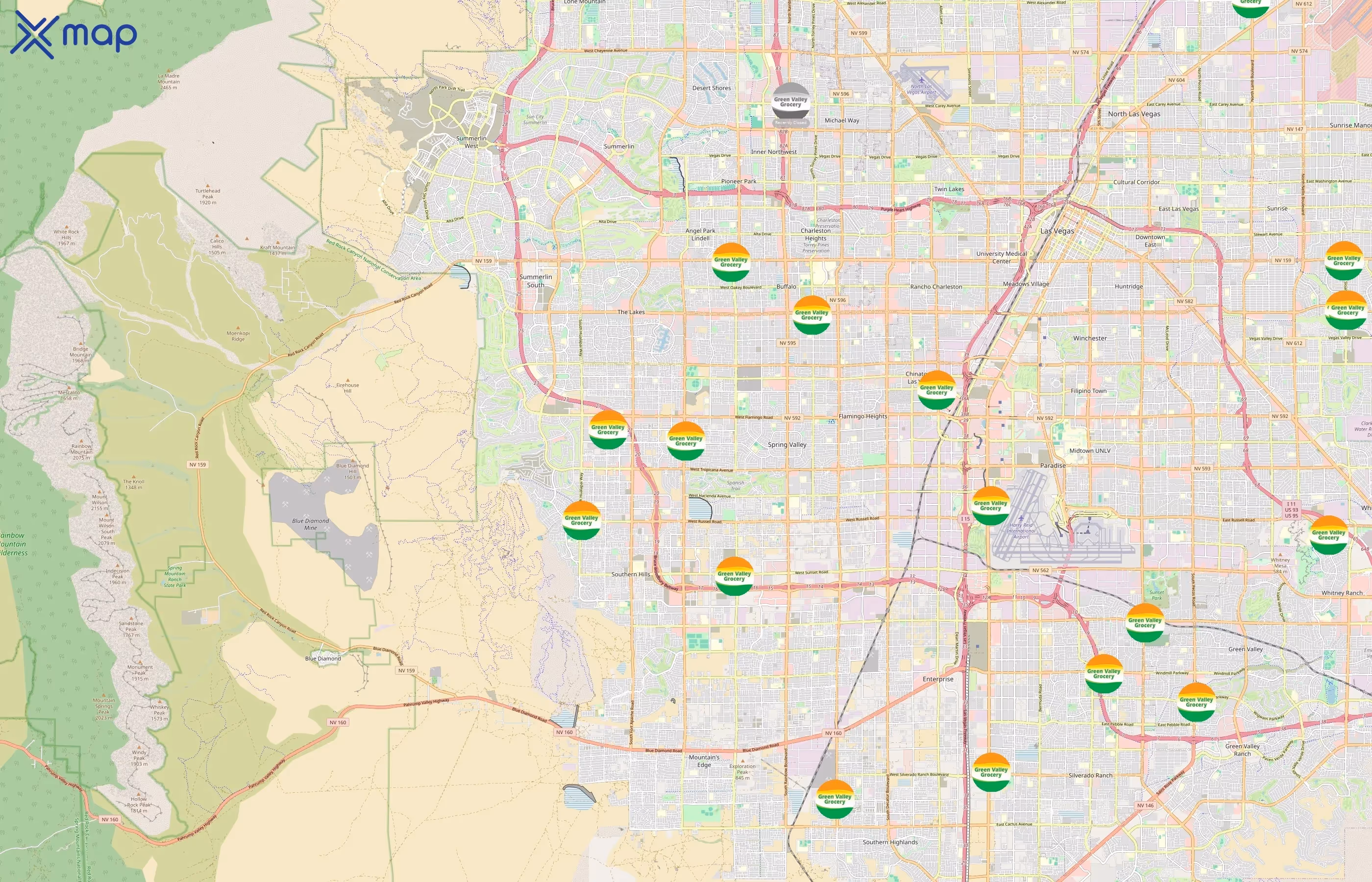 Green Valley Grocery area coverage