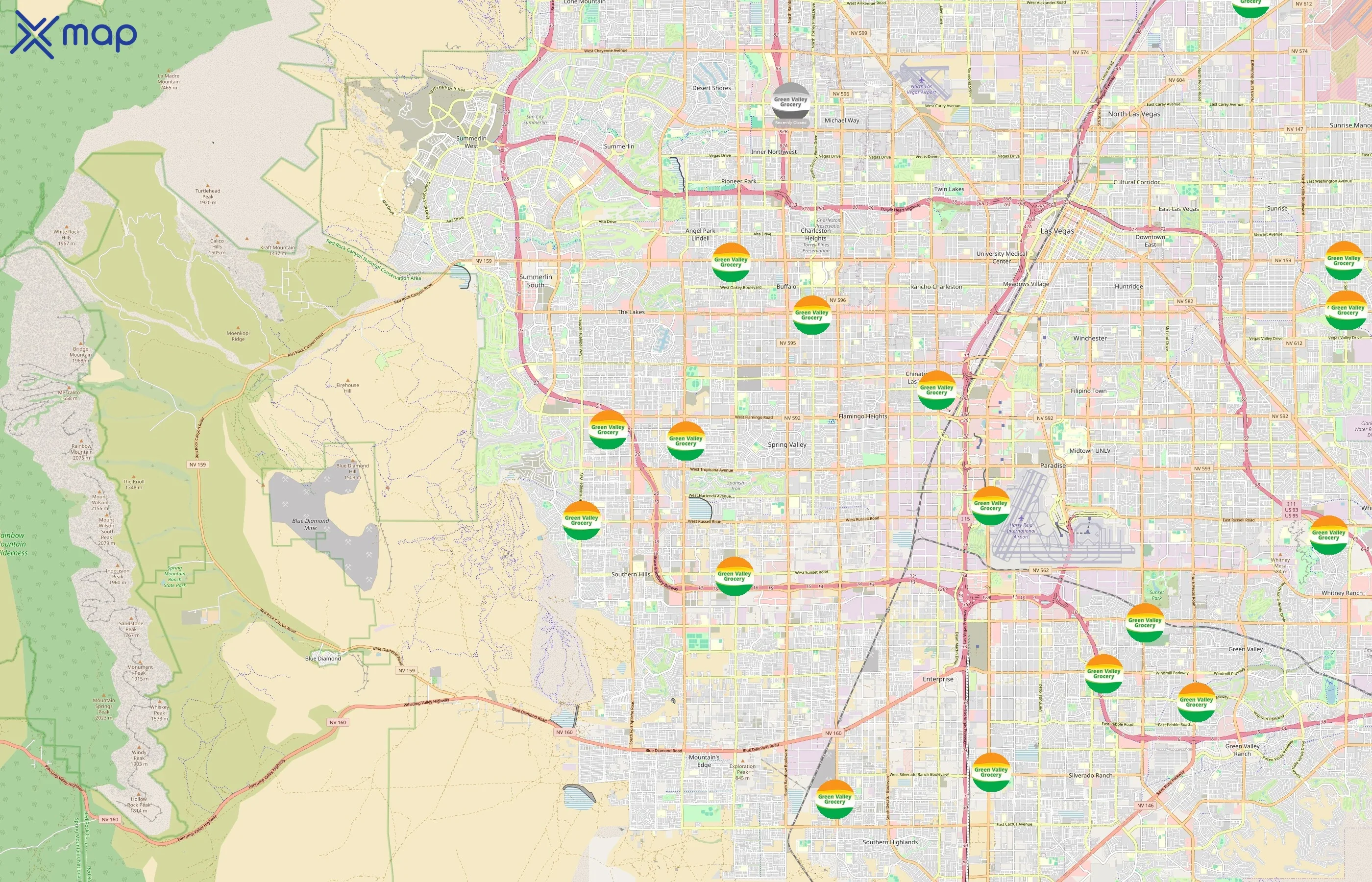 Green Valley Grocery area coverage