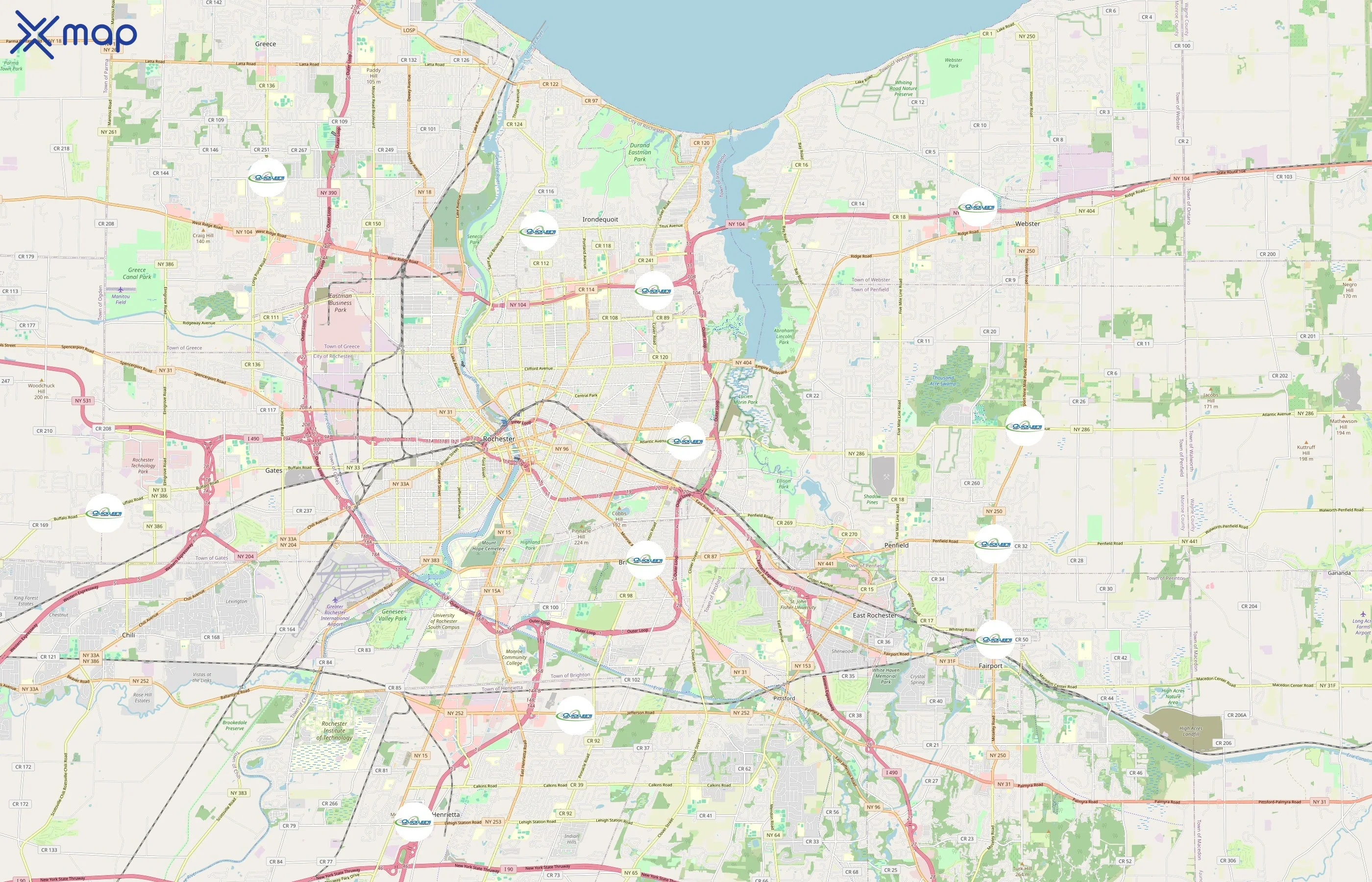 Quicklee's area coverage