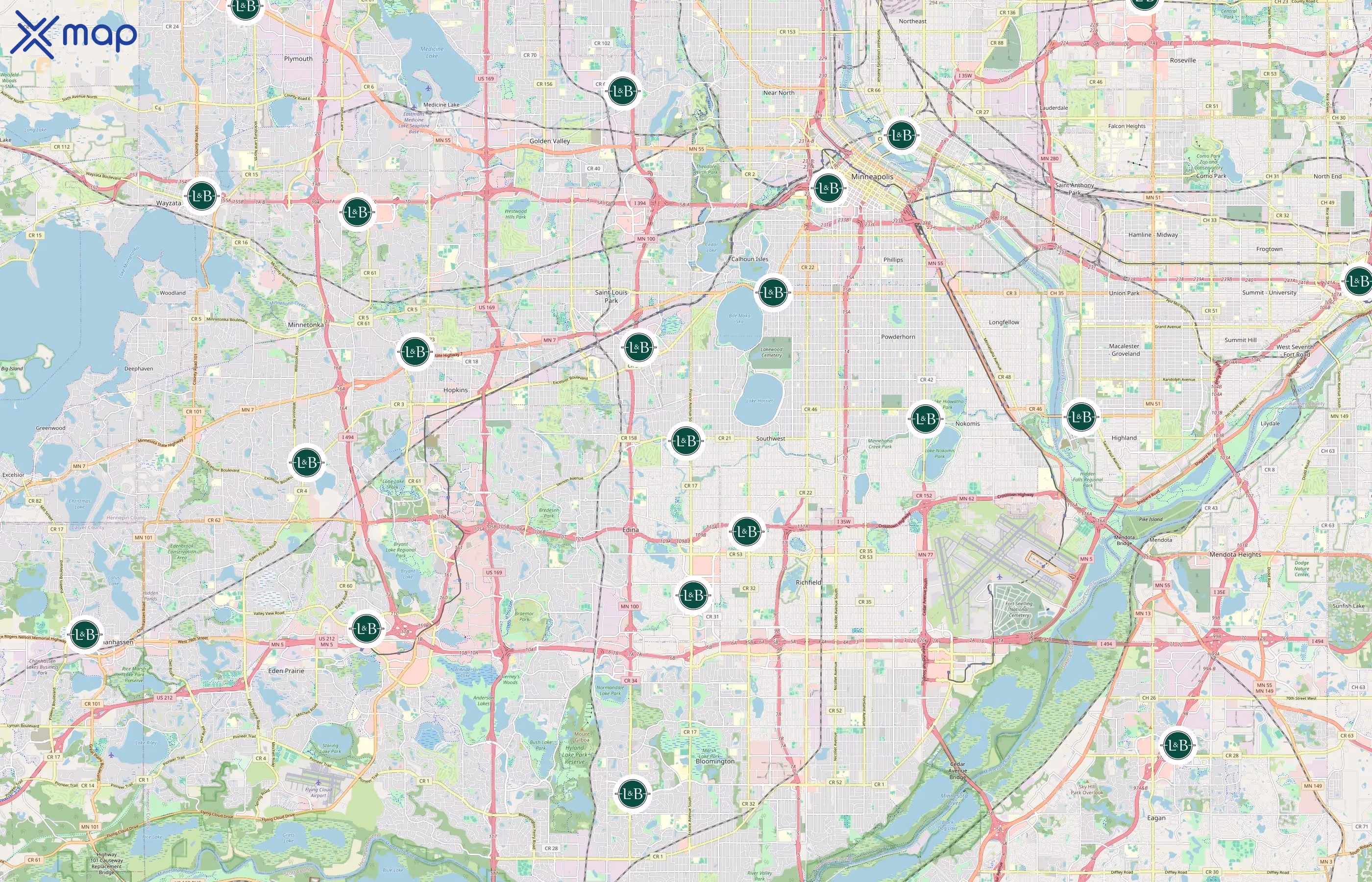 Lunds & Byerlys area coverage