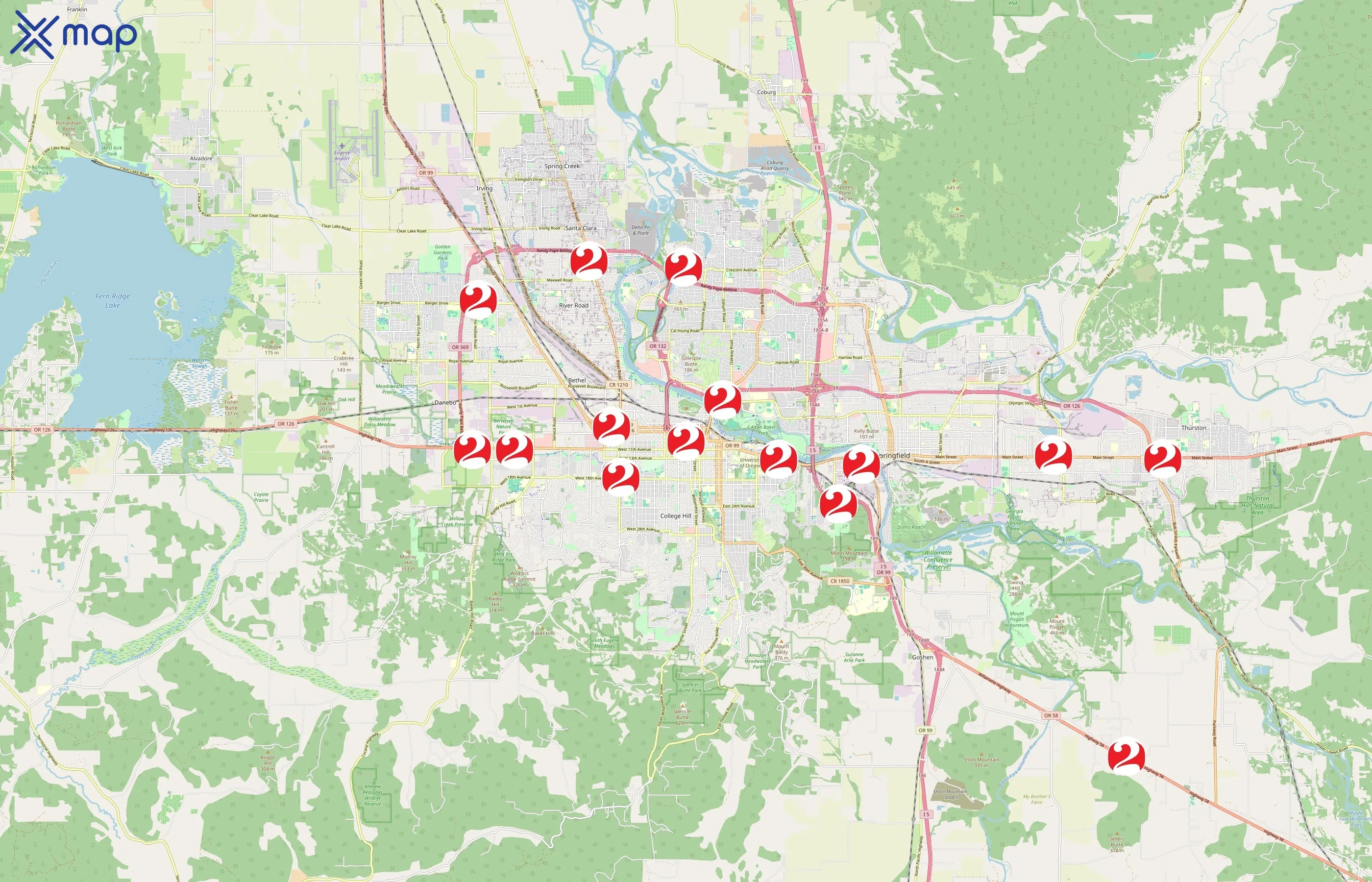 buy 2 Stores area coverage