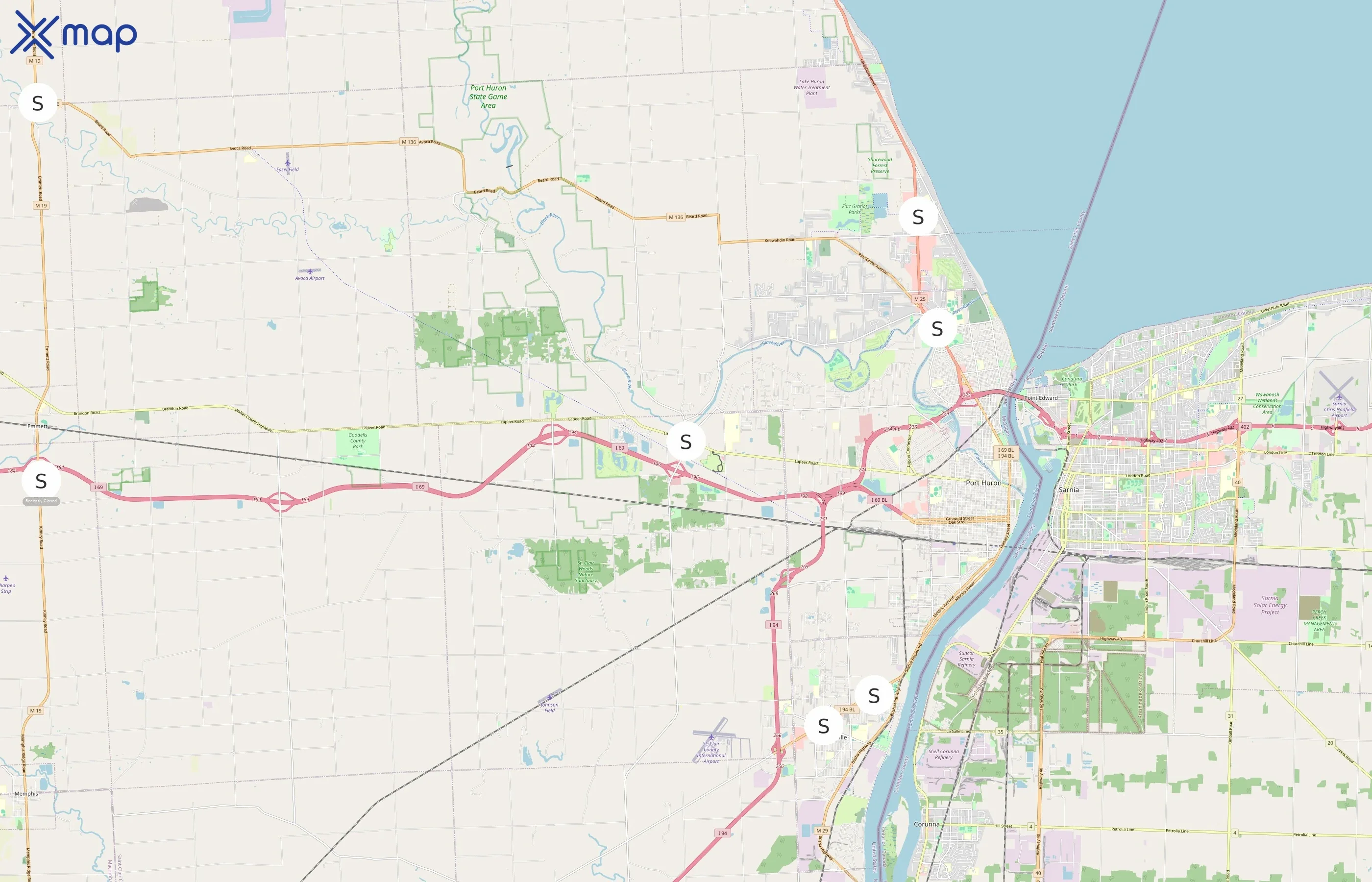 Sunrise Convenience Stores area coverage