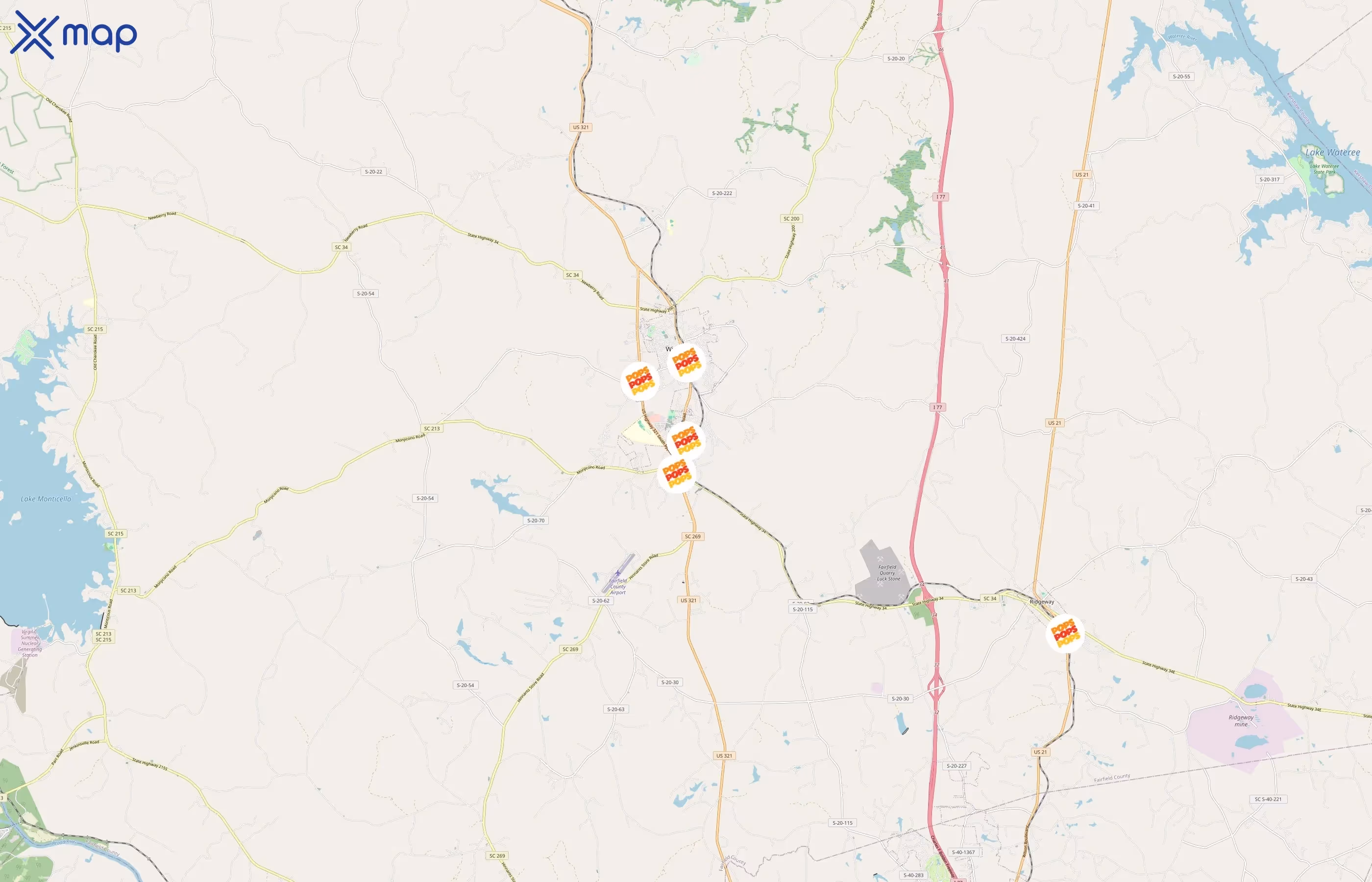 POPS Mart Fuels area coverage