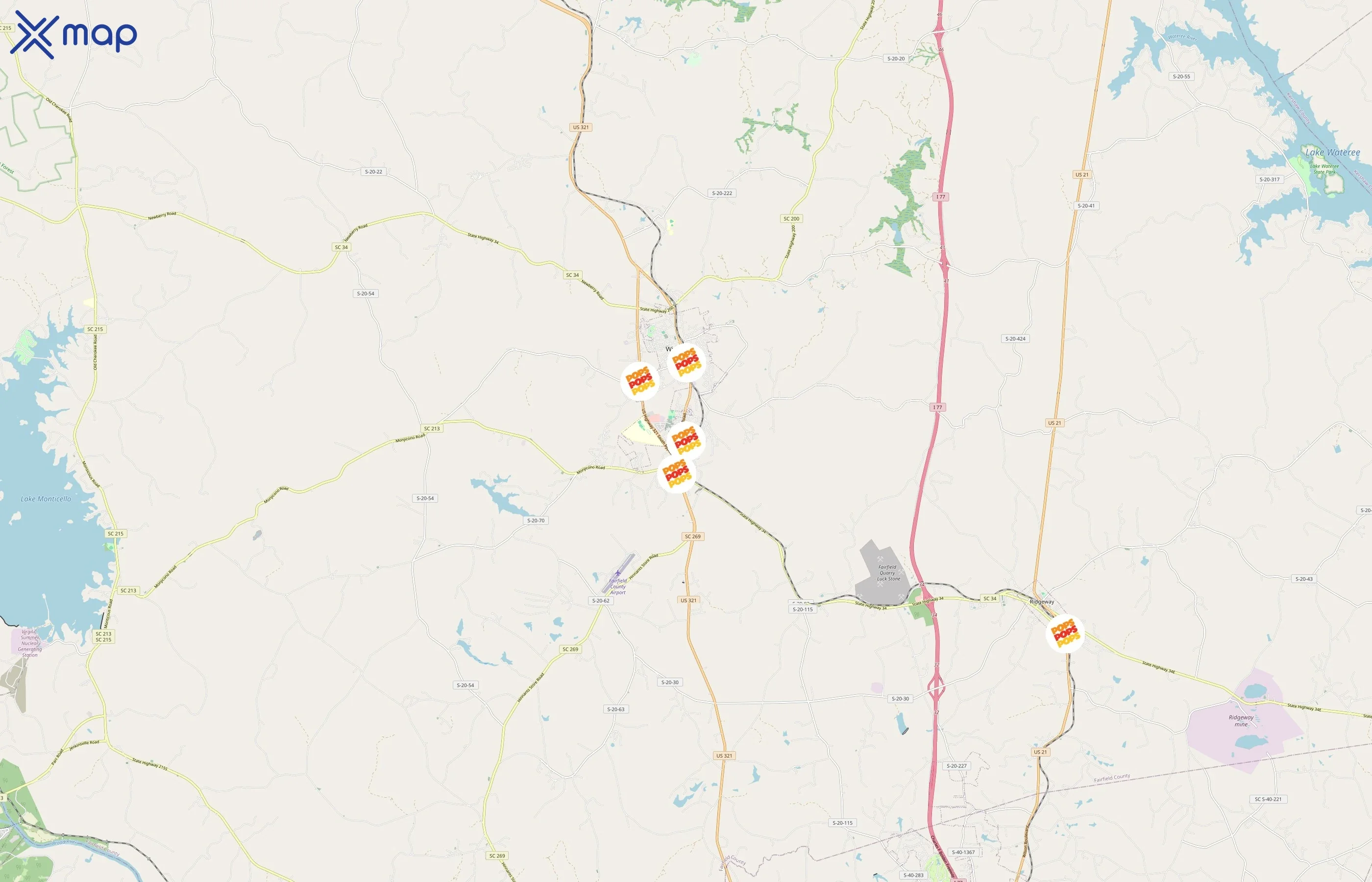 POPS Mart Fuels area coverage