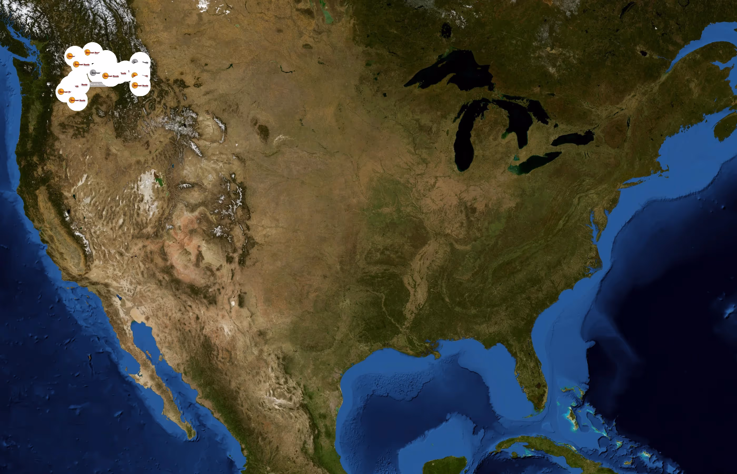 Harvest Foods state distribution