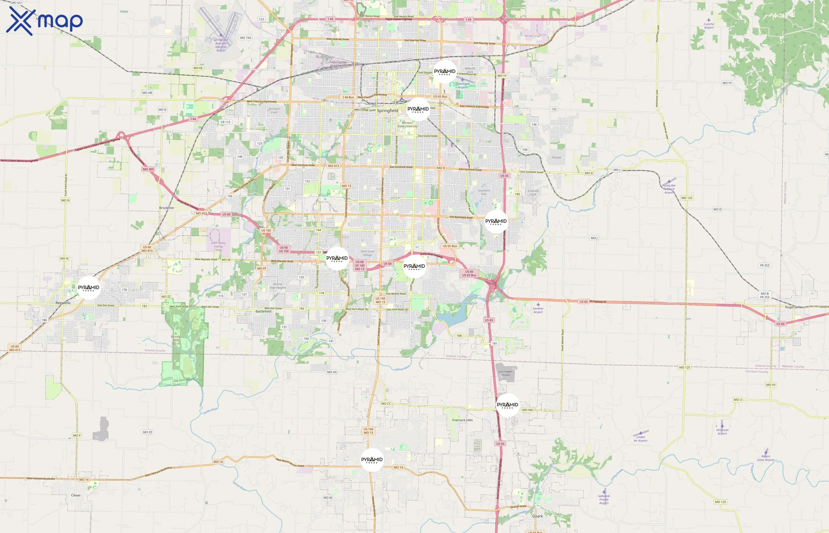 Price Cutter area coverage