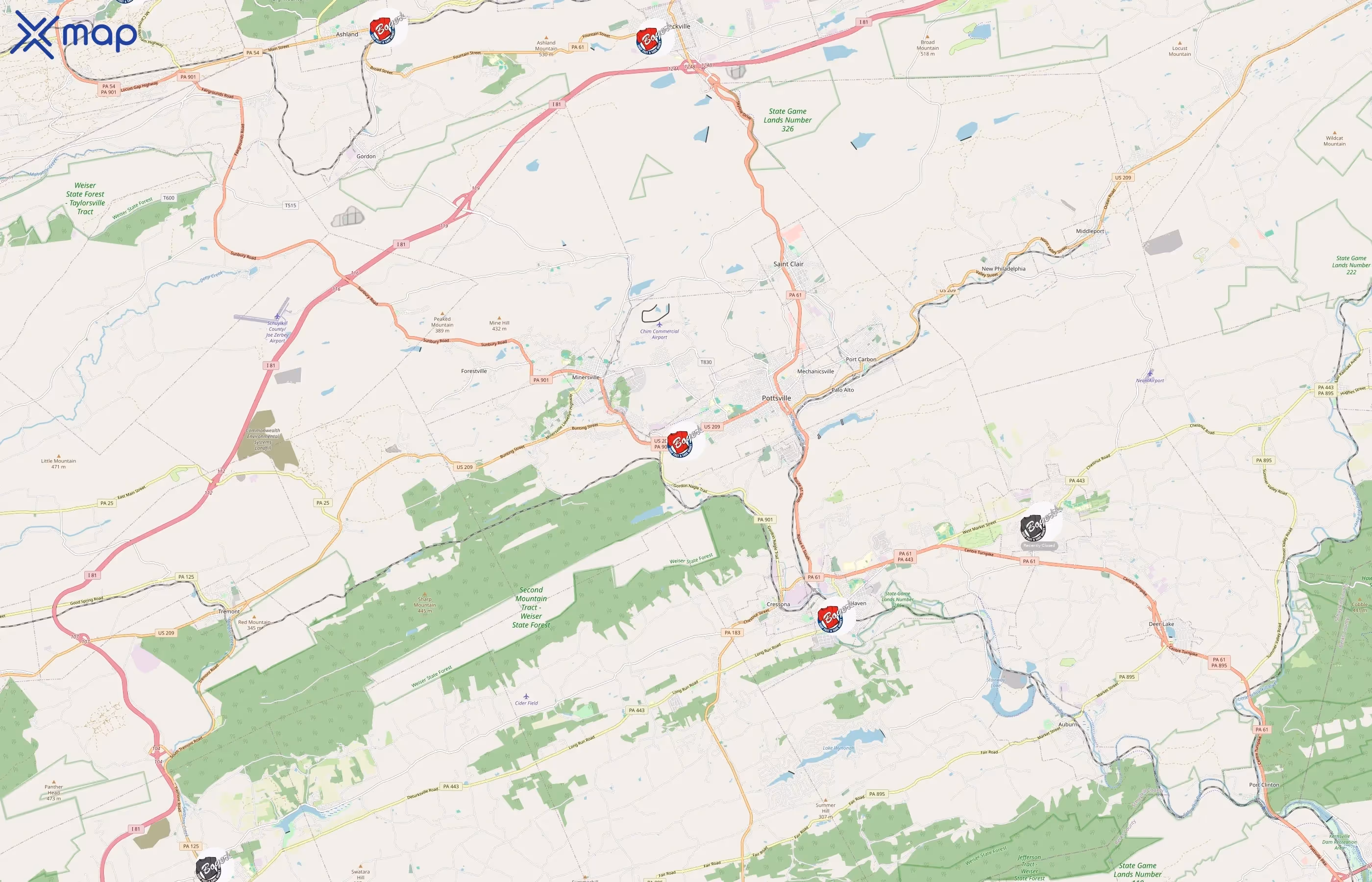 Boyer's Food Markets area coverage