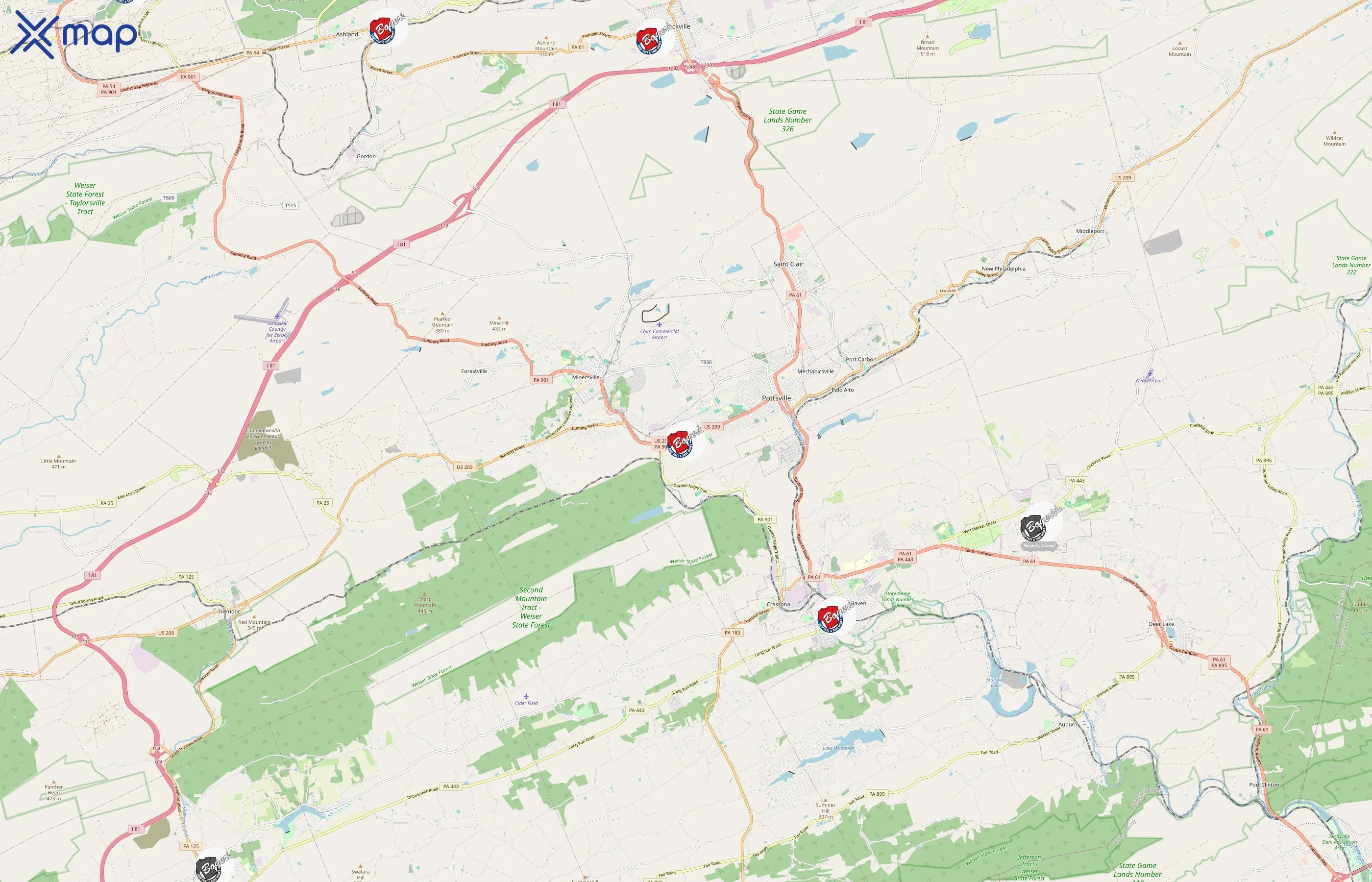 Boyer's Food Markets area coverage