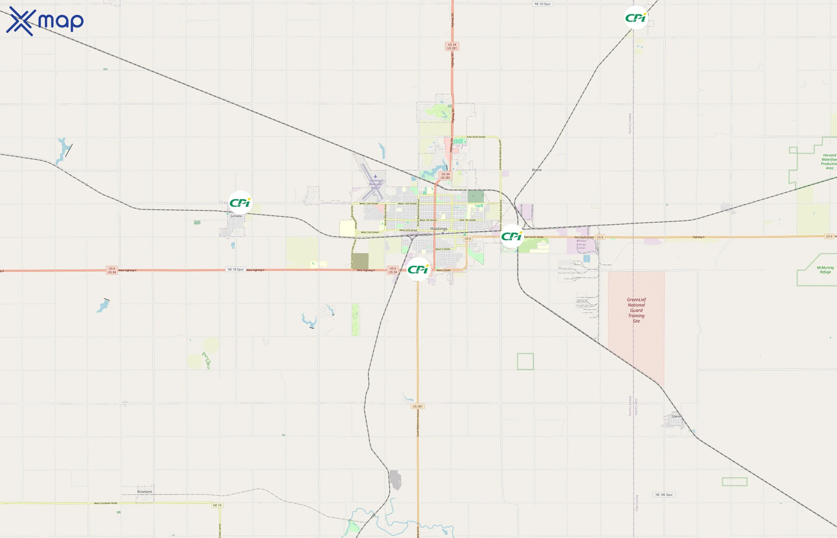 Cooperative Producers Inc. area coverage