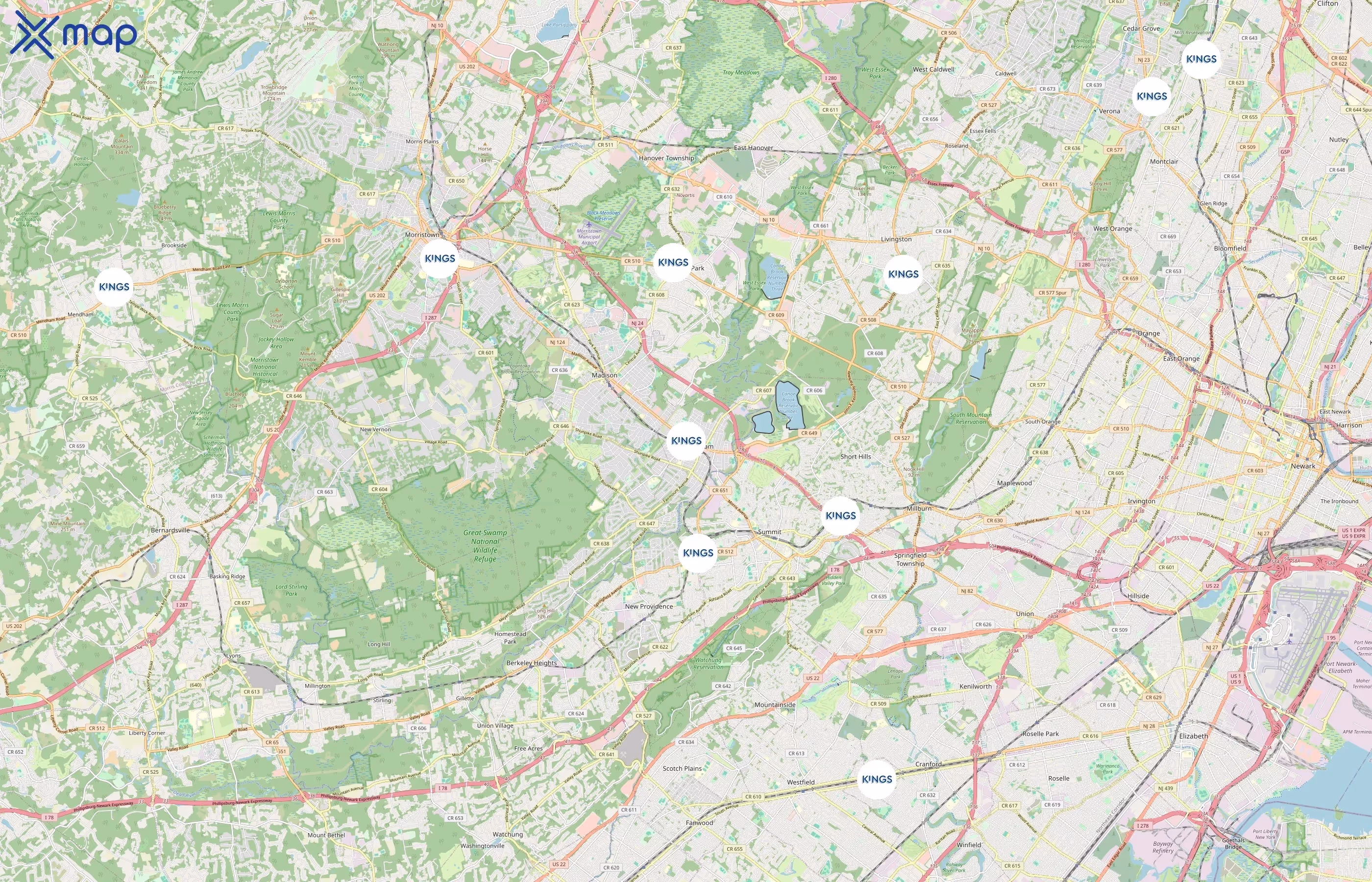 Kings Food Markets area coverage