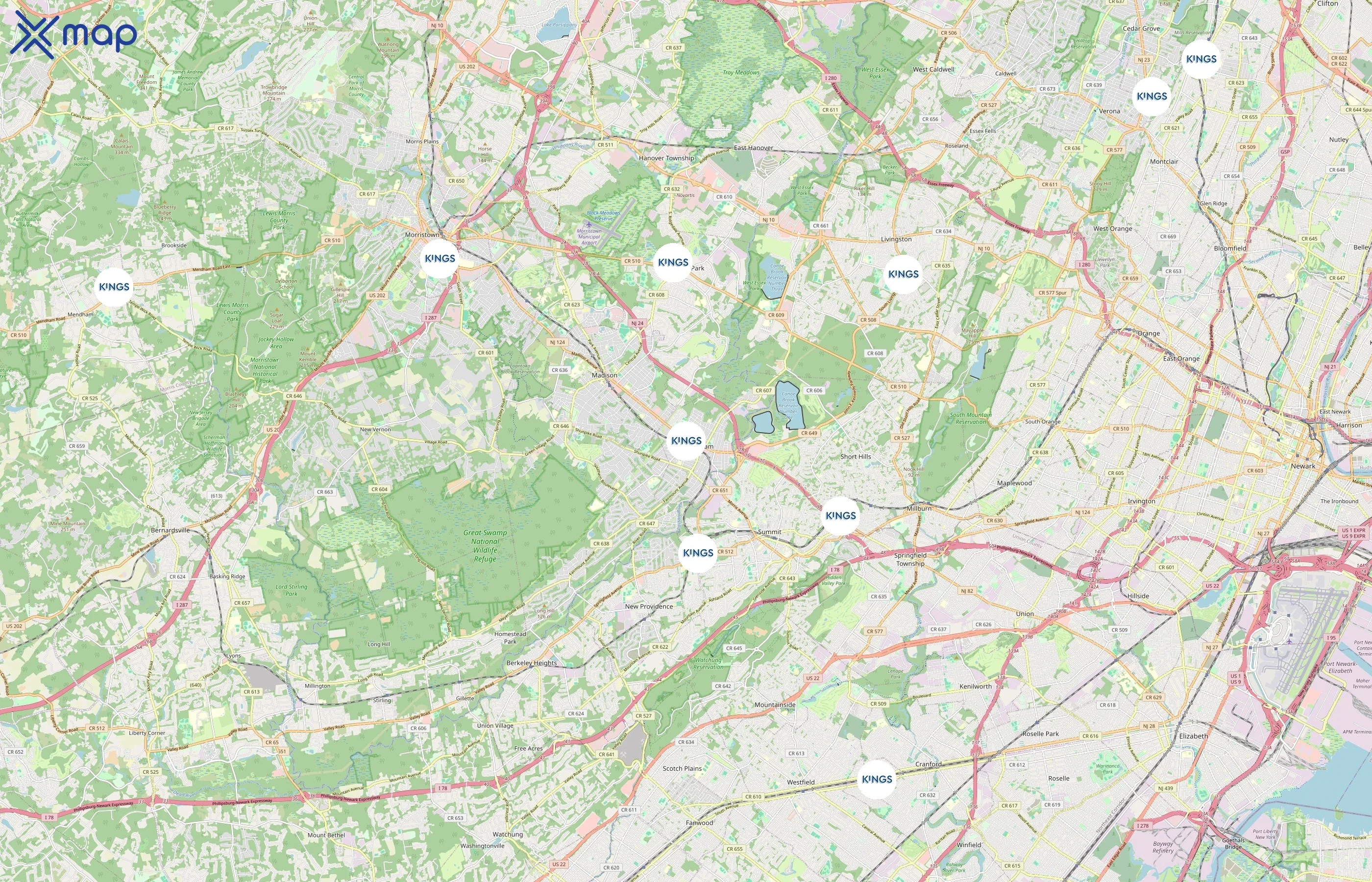 Kings Food Markets area coverage