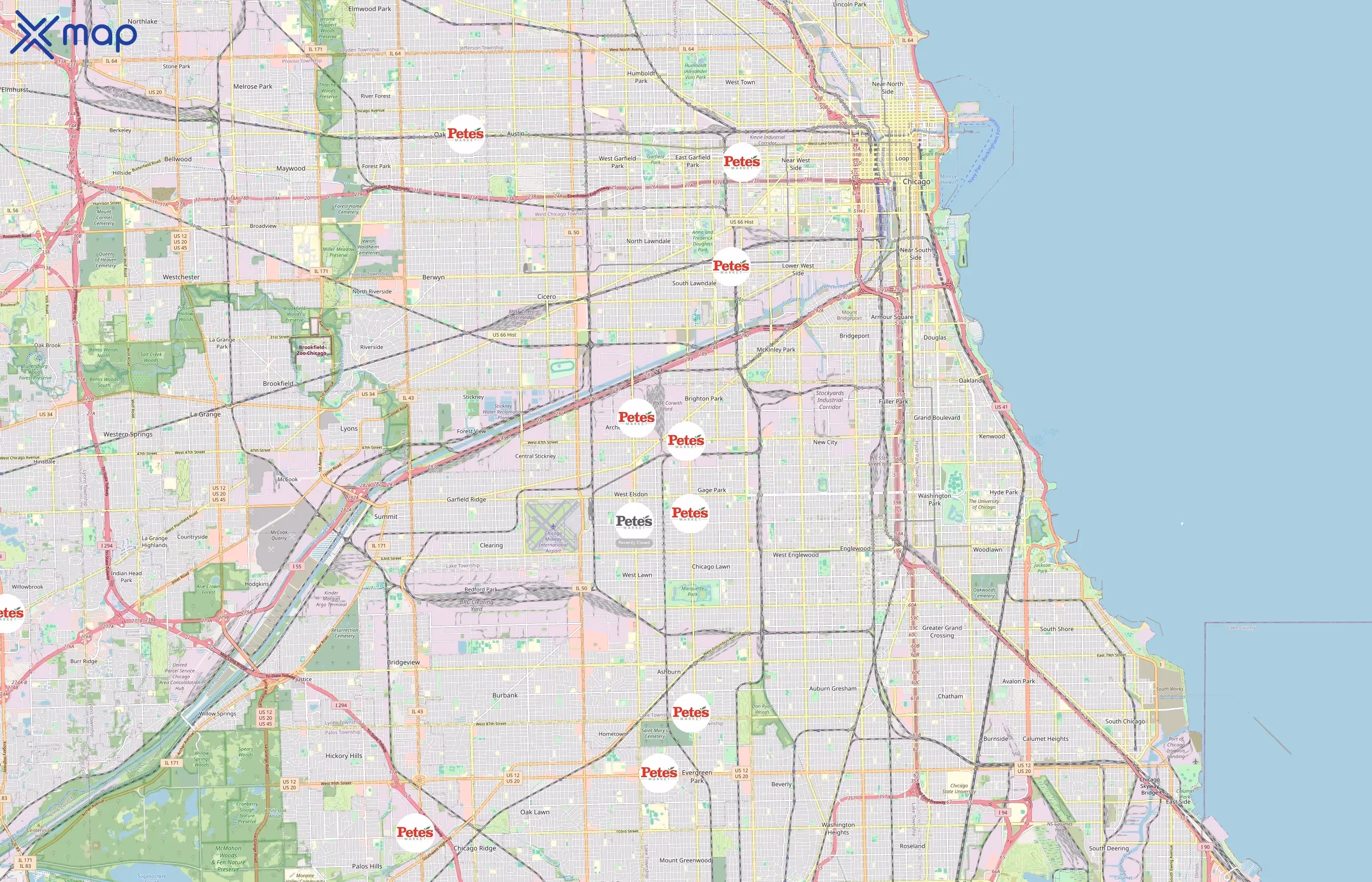 Pete's Fresh Market area coverage
