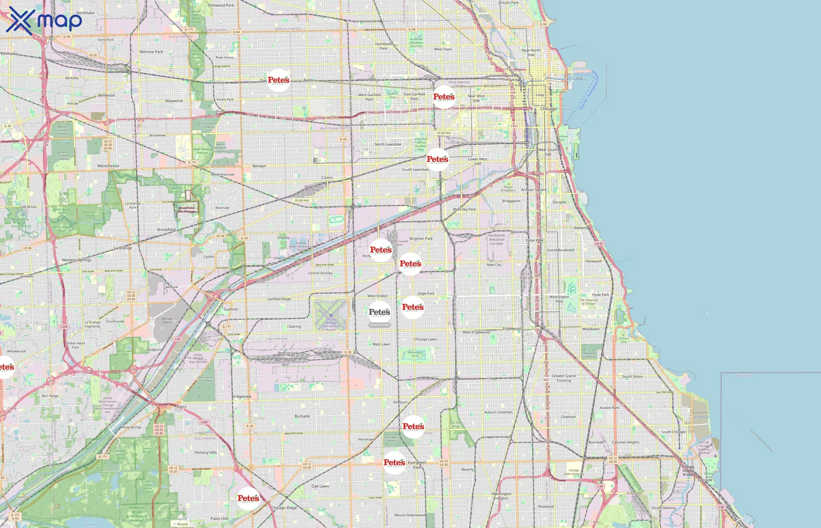 Pete's Fresh Market area coverage