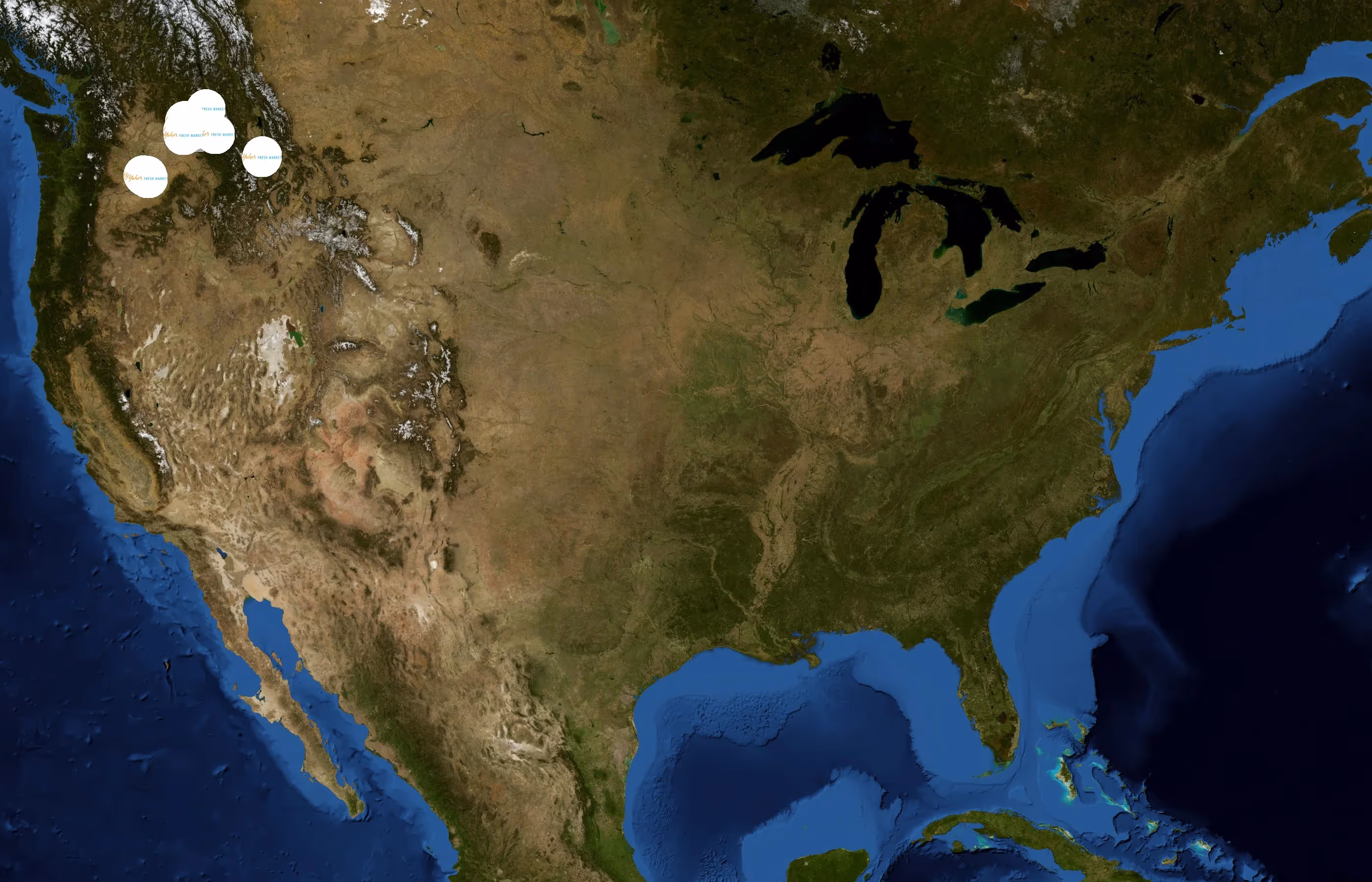 Yoke's Fresh Market state distribution