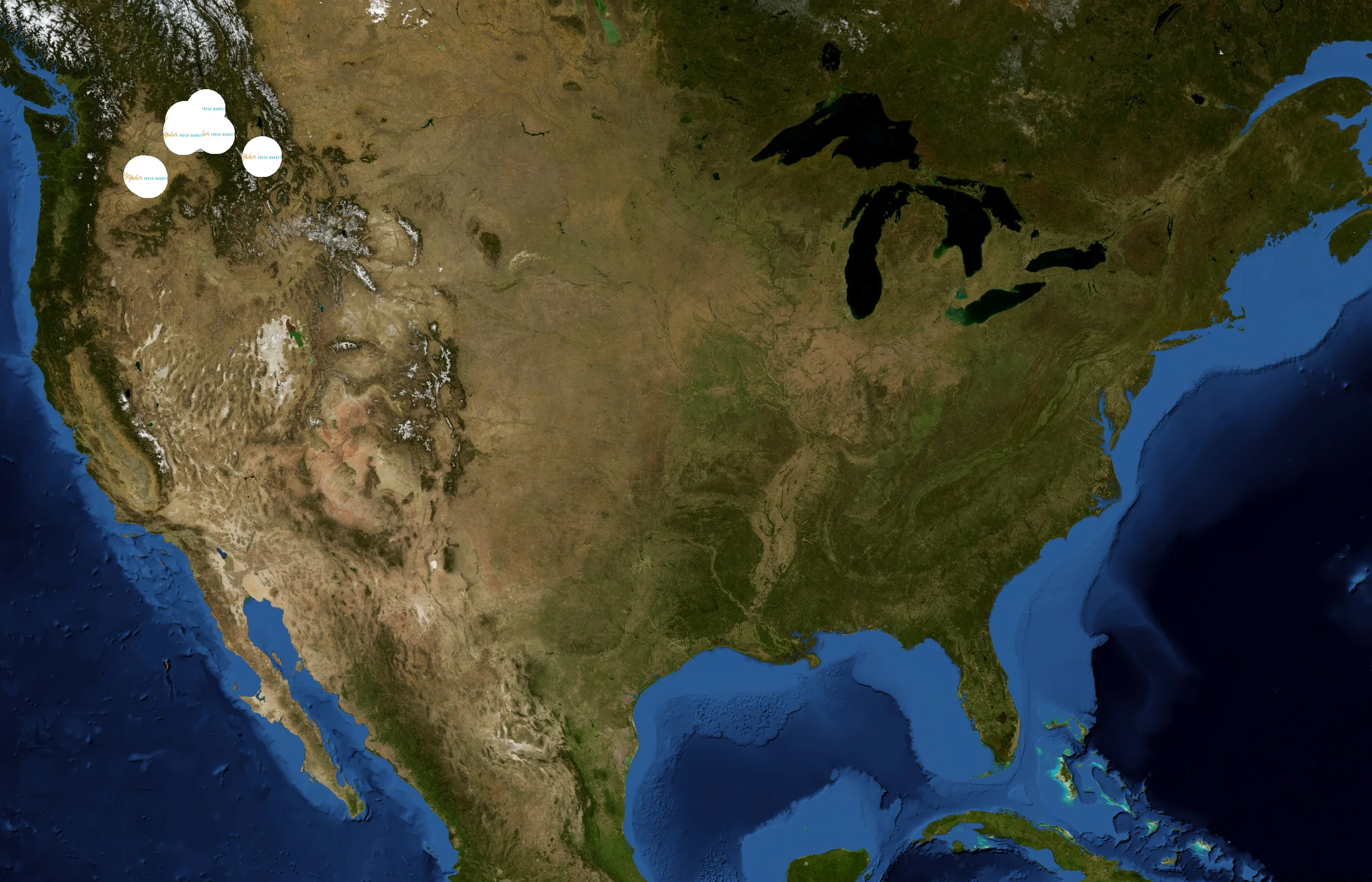 Yoke's Fresh Market state distribution