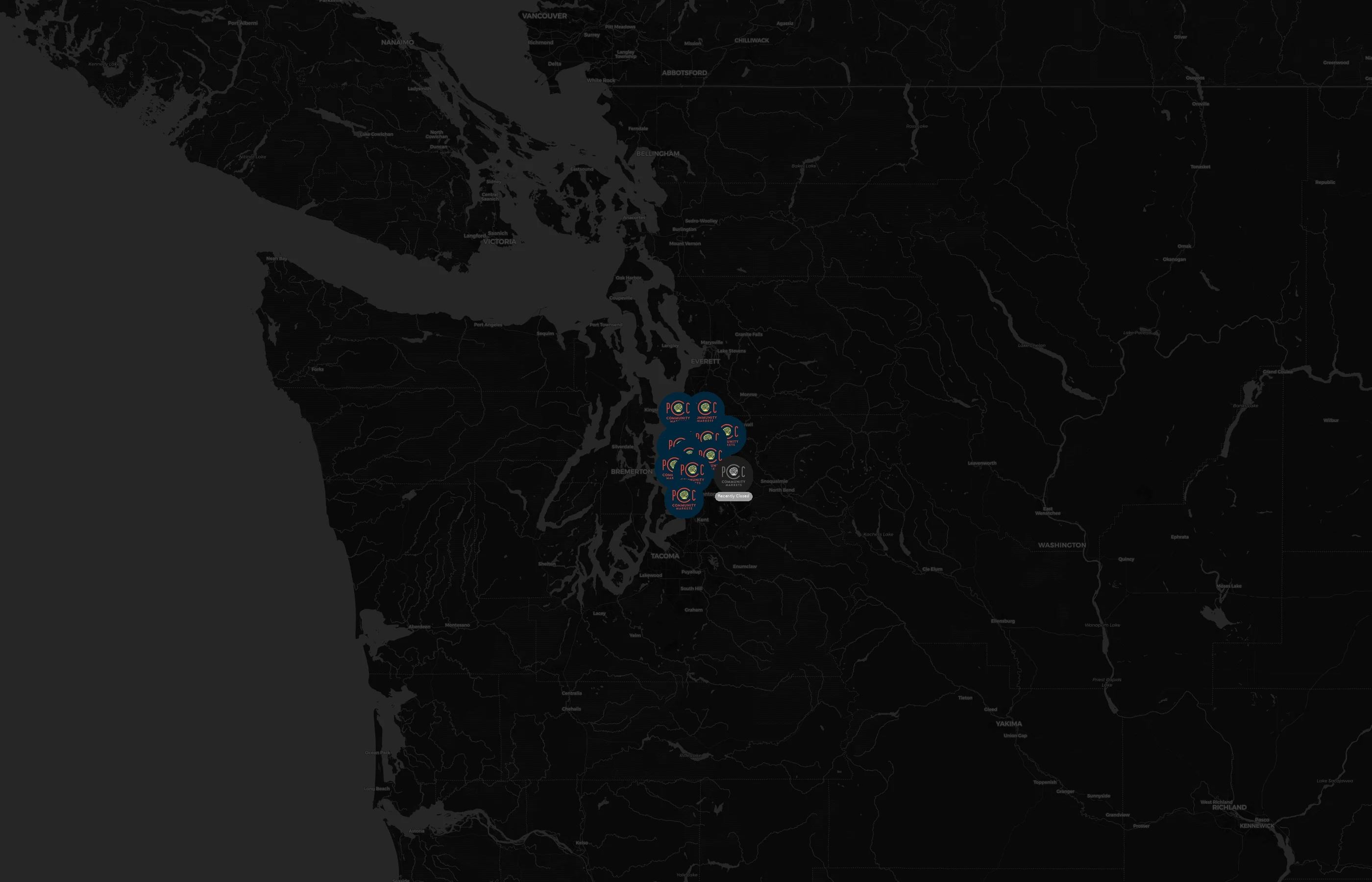 PCC Community Markets city distribution