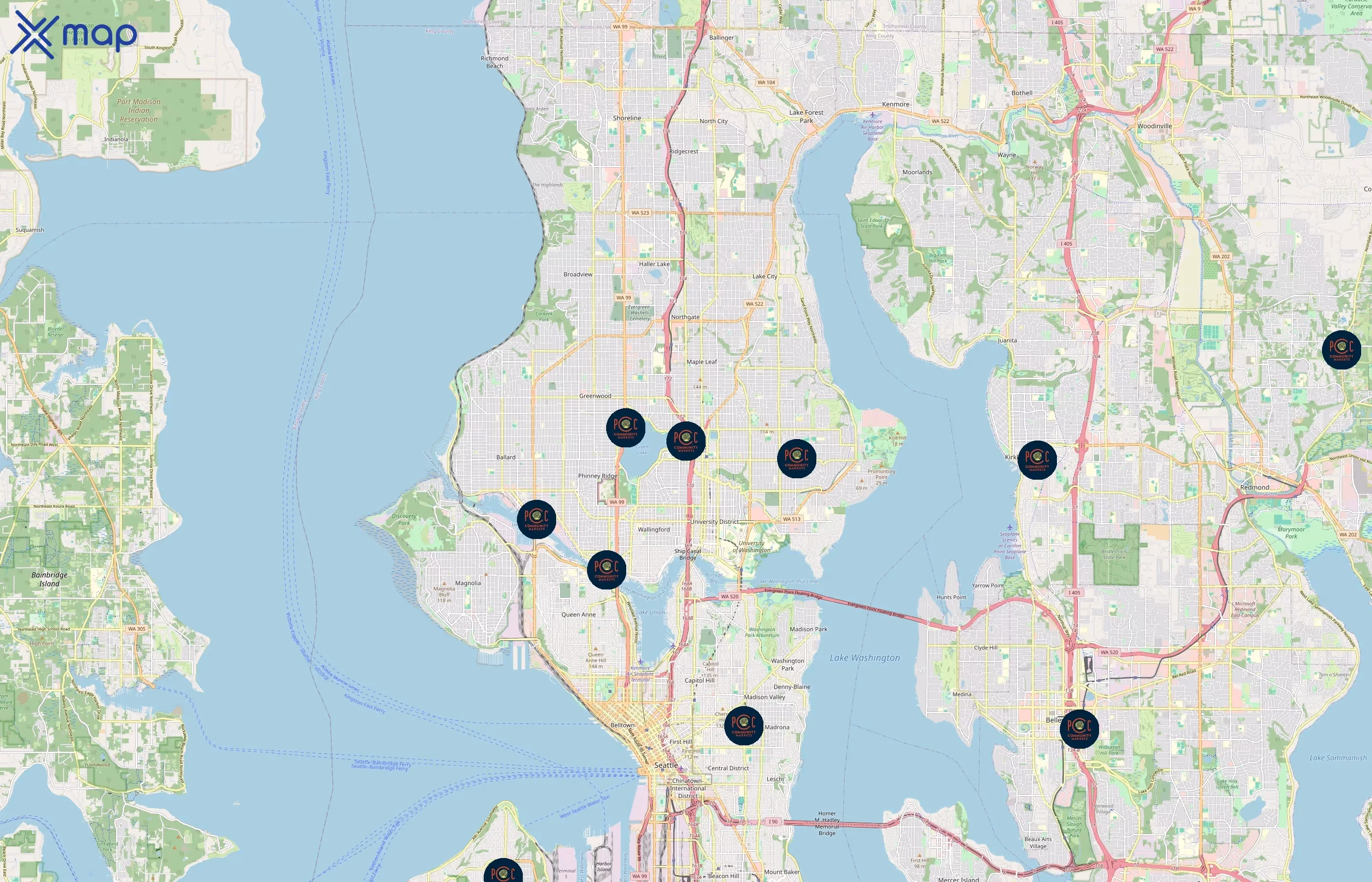 PCC Community Markets area coverage