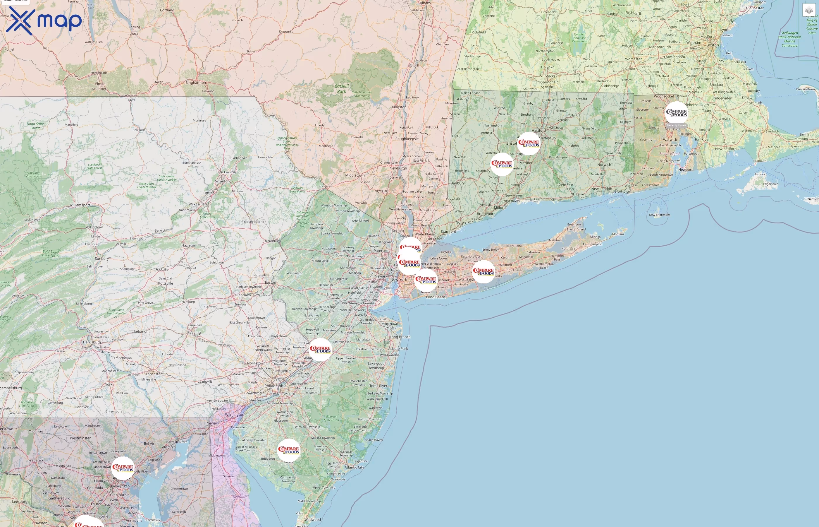 Compare Foods street hotspots