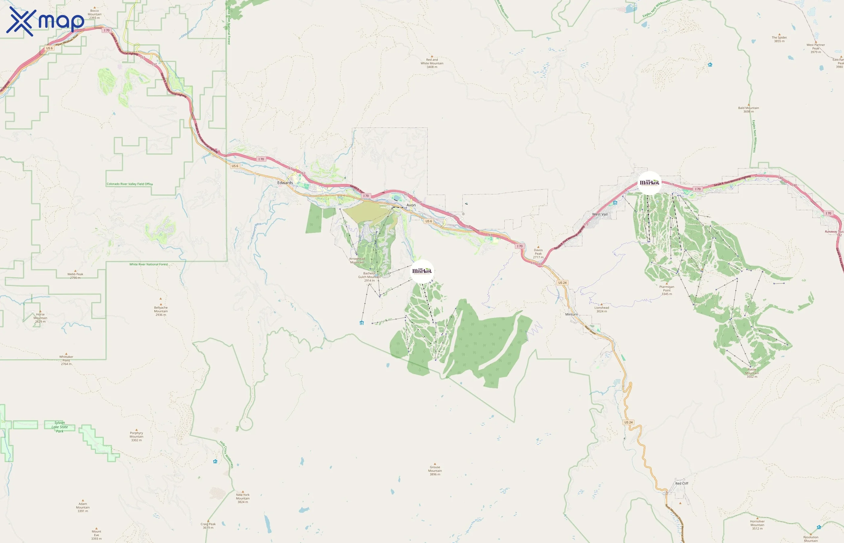 The Market Stores area coverage