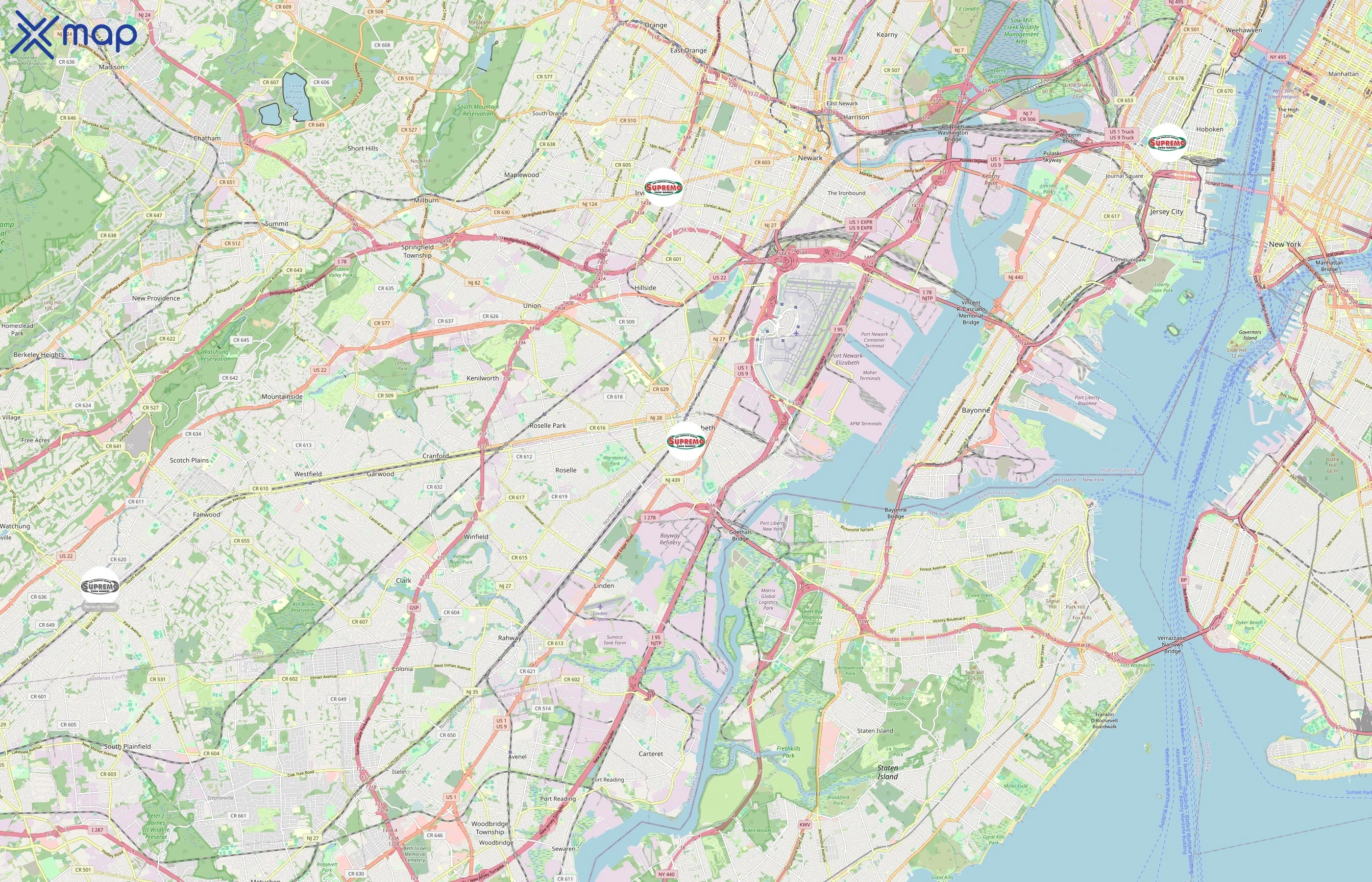 Supremo Food Markets area coverage