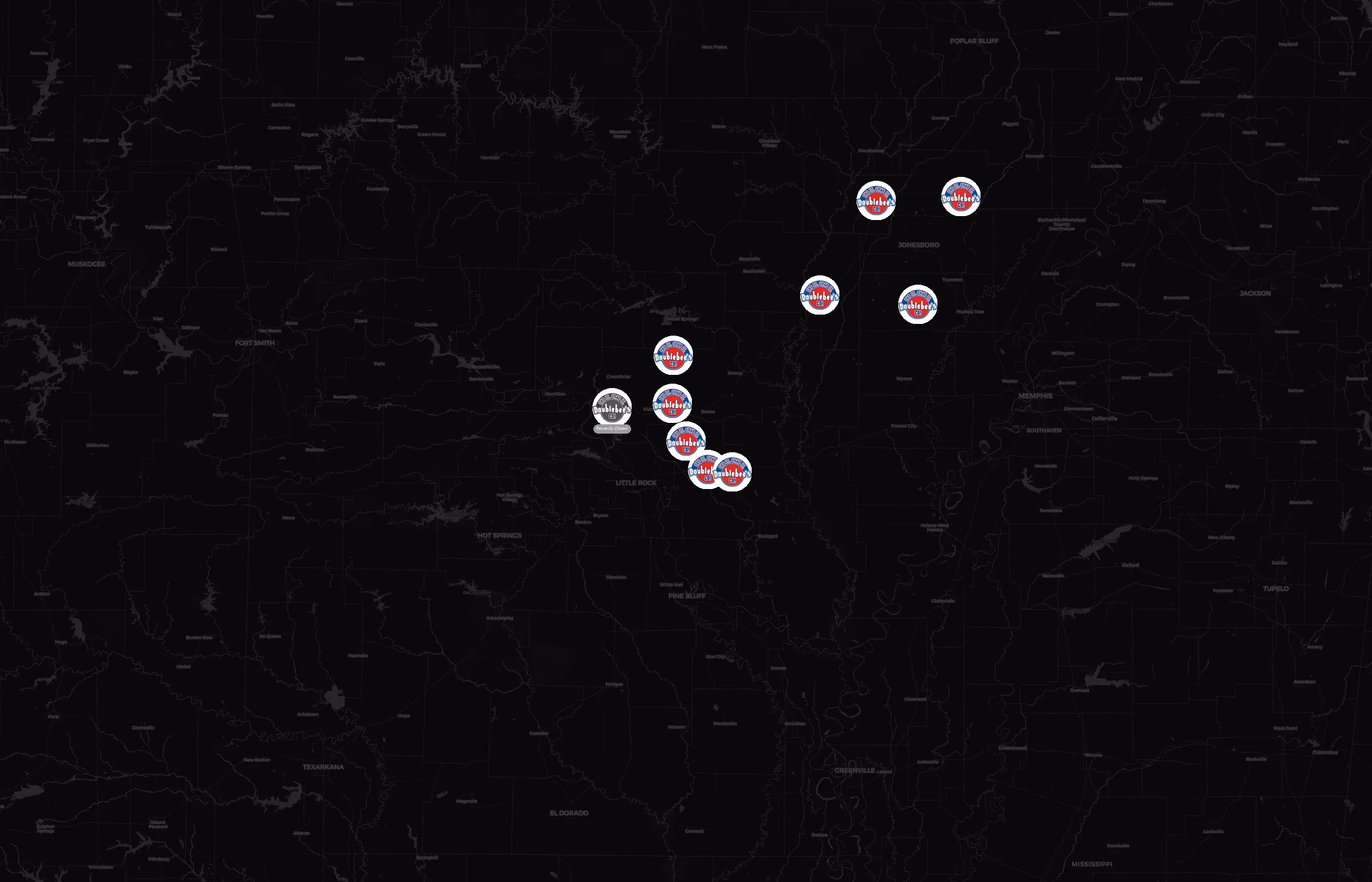 Doublebee's city distribution